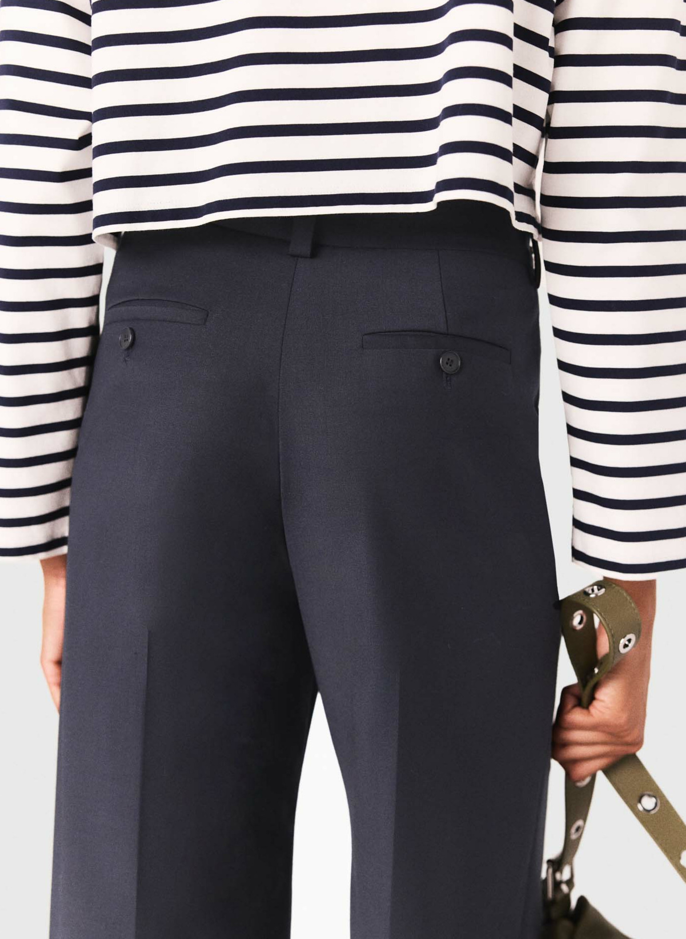 Pantalon tailleur droit MAJE Bleu