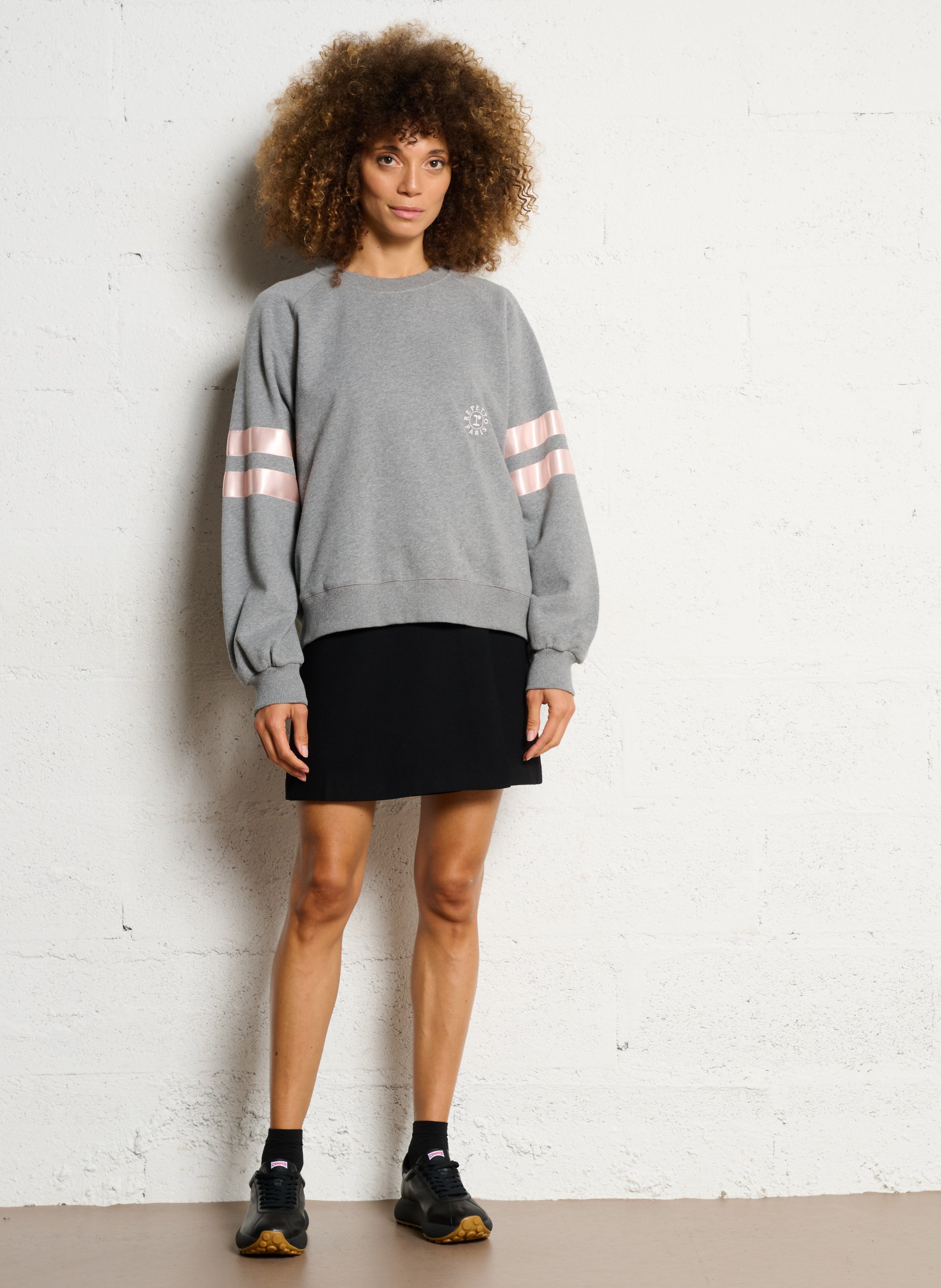 Sweatshirt col rond en coton mélangé REPETTO Gris
