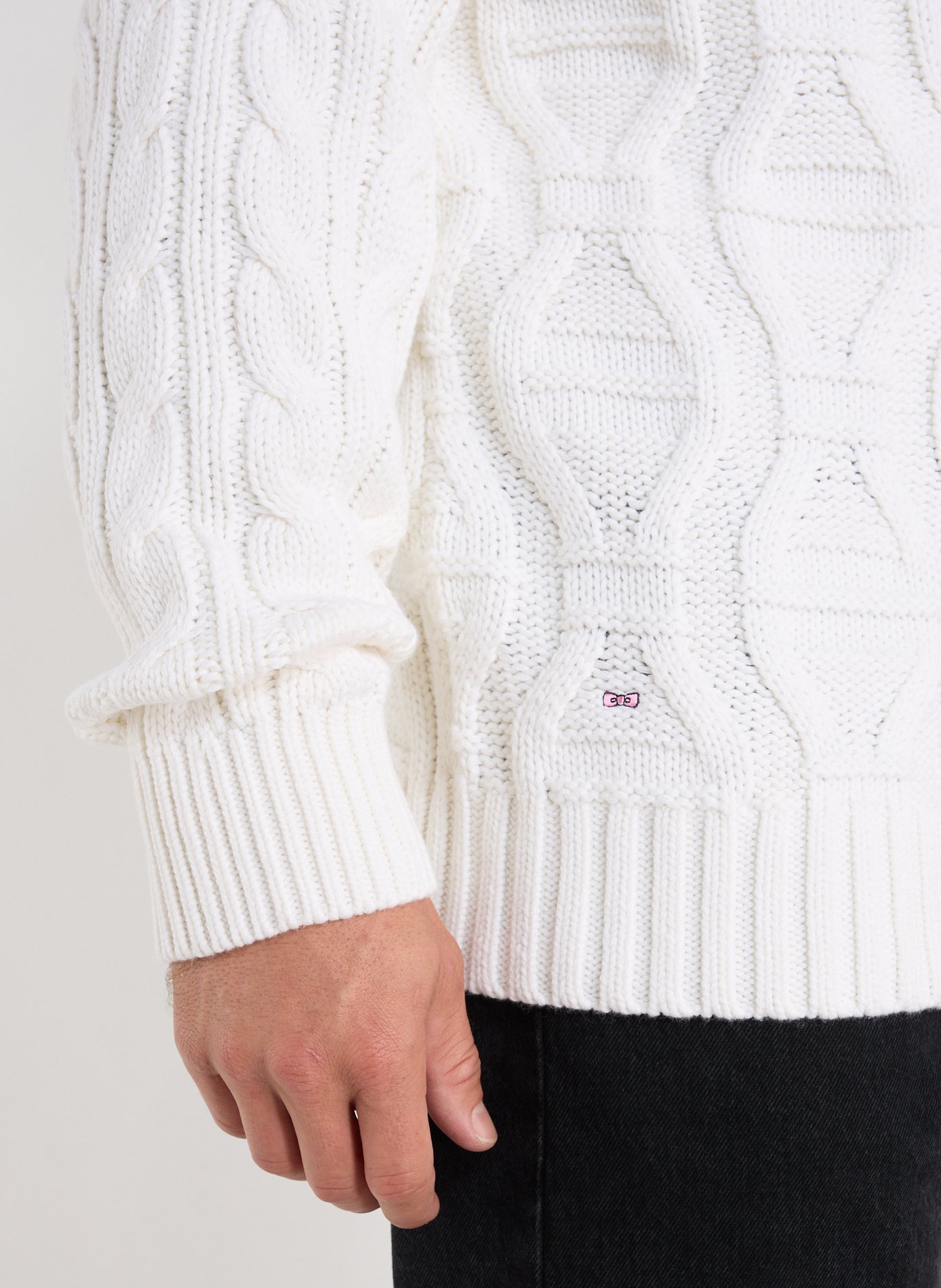 Round neck wool and cotton sweater EDEN PARK Beige