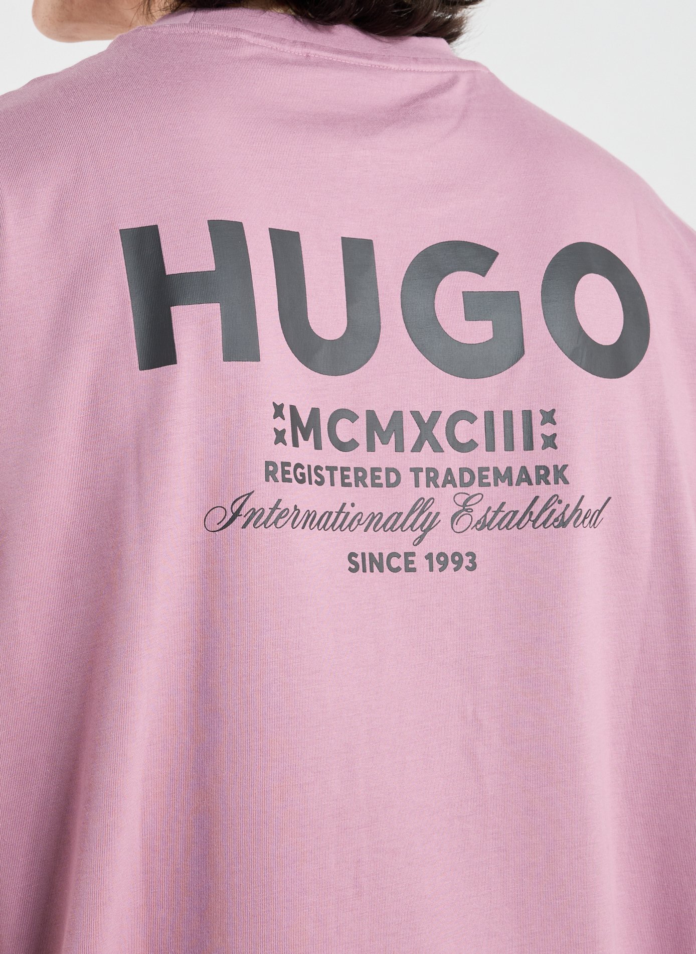 T-shirt manches courtes imprimé en coton HUGO BLUE Rose