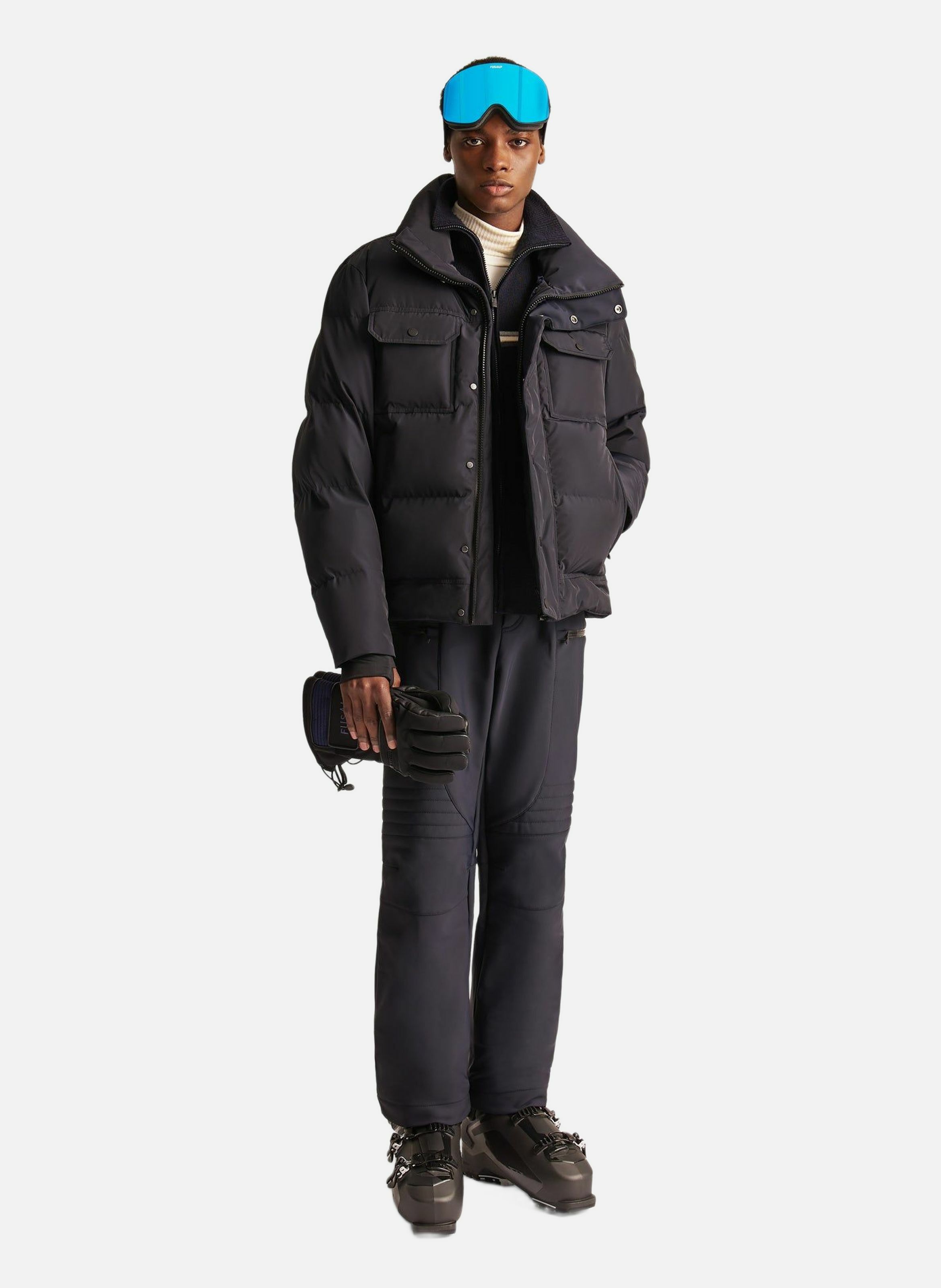 FUSALP Veste carlo col montant coupe regular Bleu