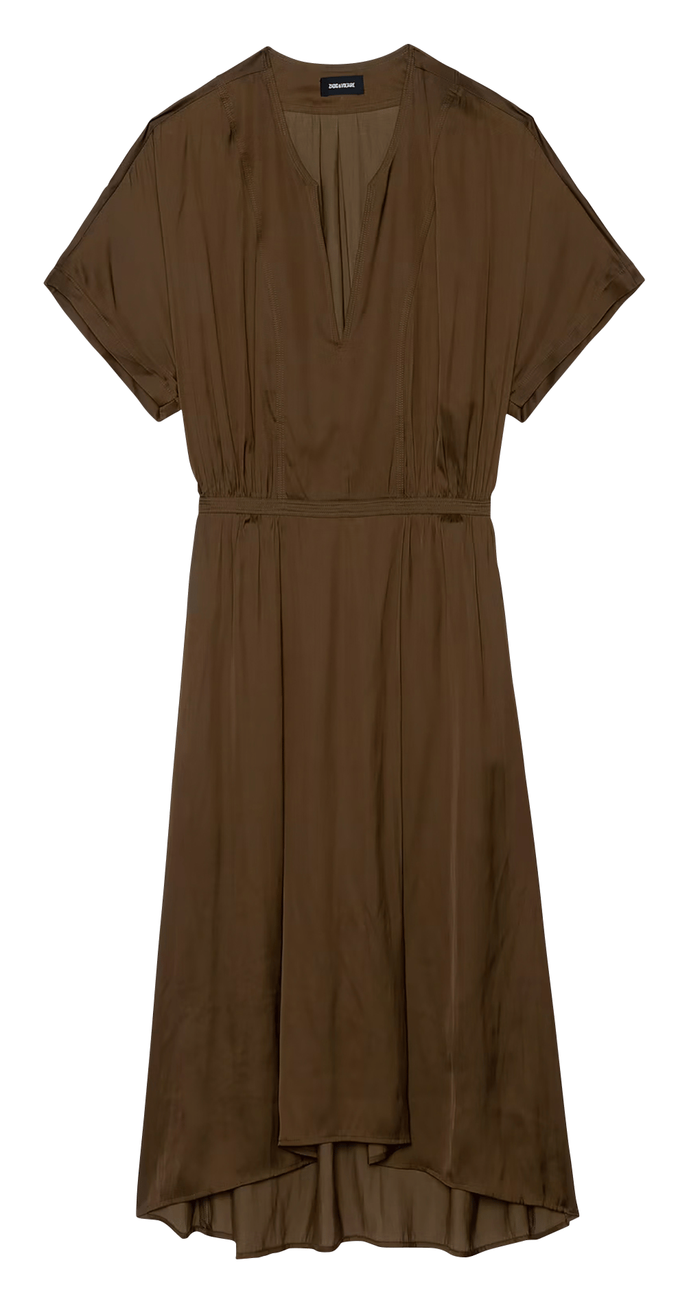 Robe longue col v satinée riaz ZADIG&VOLTAIRE Vert