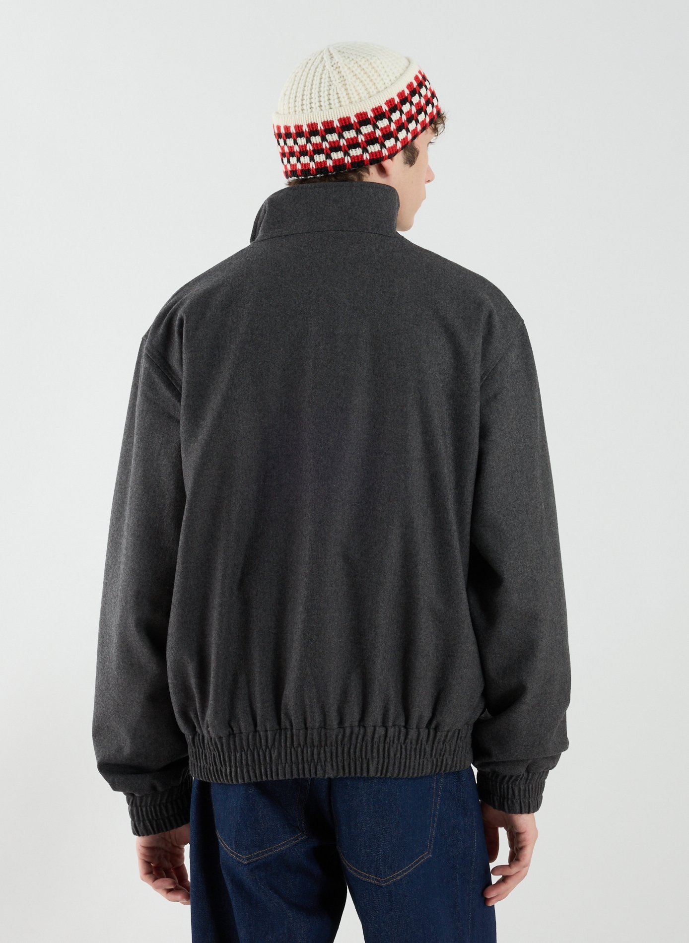 La trackjacket Flanelle en laine DROLE DE MONSIEUR Gris