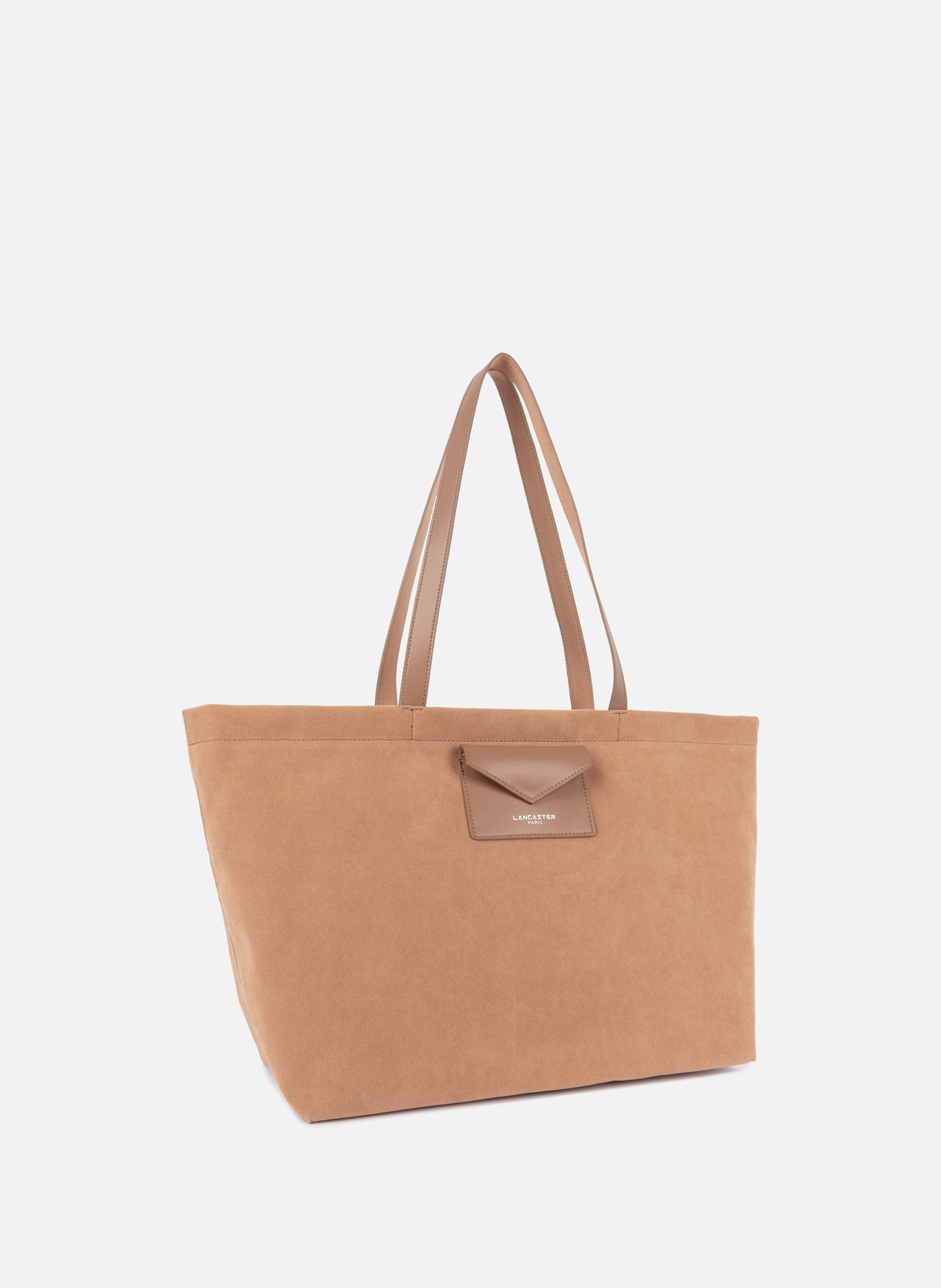 Grand sac cabas épaule - suédine kba LANCASTER Marron
