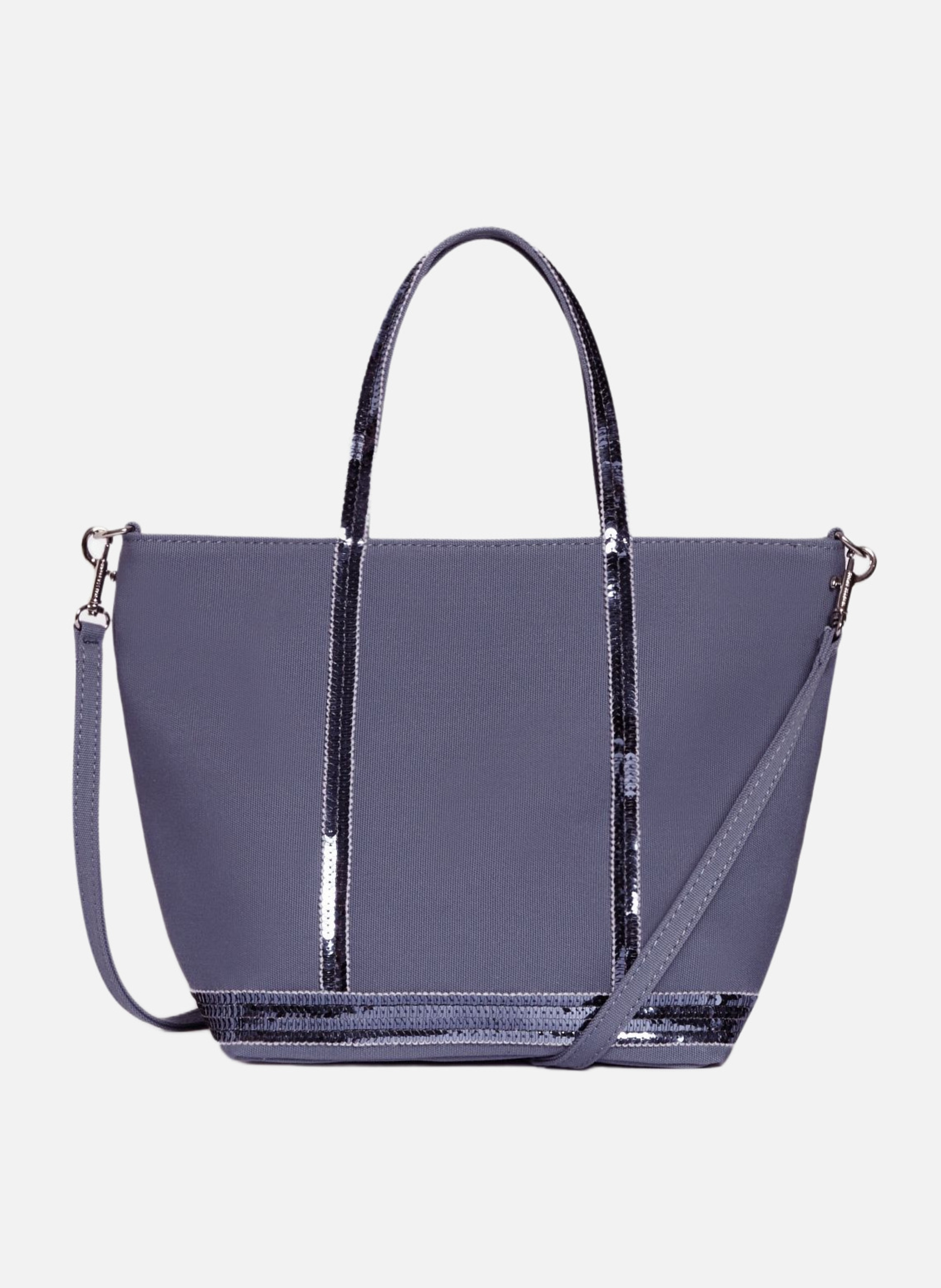 Cabas s zippé en toile  Pervenche