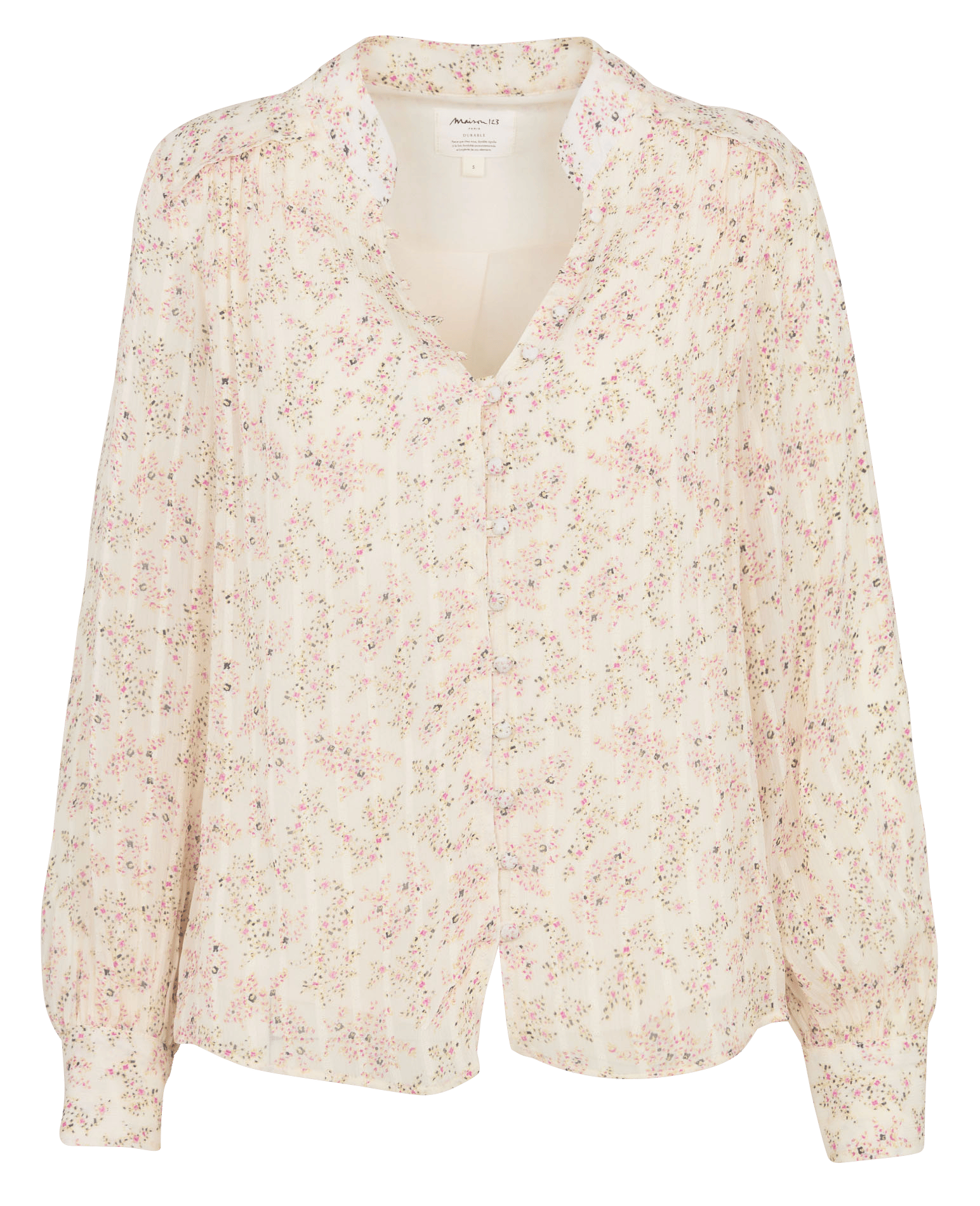 Chemise droite imprimée daiana MAISON 123 Beige