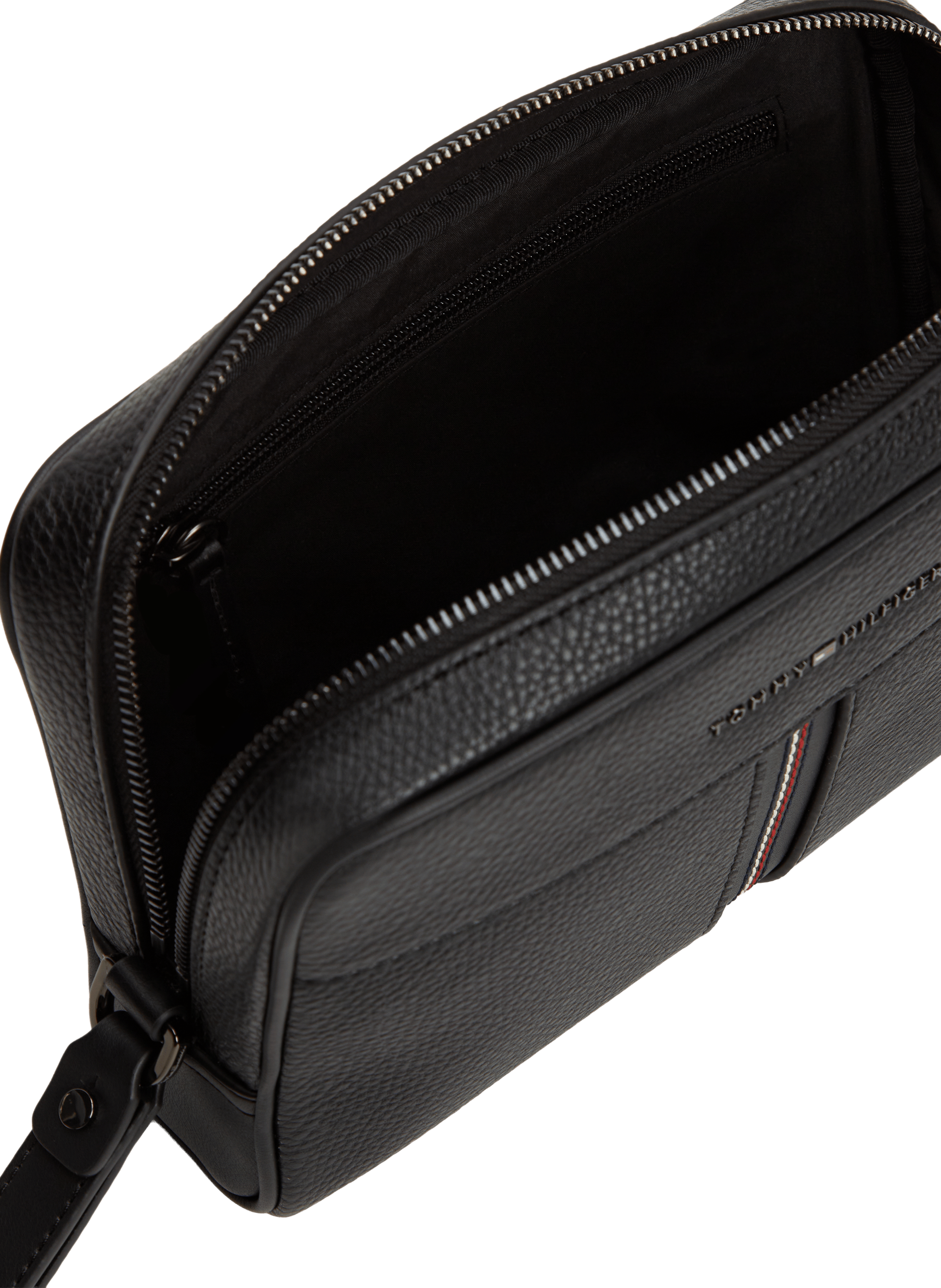 TH central logo clutch TOMMY HILFIGER Black