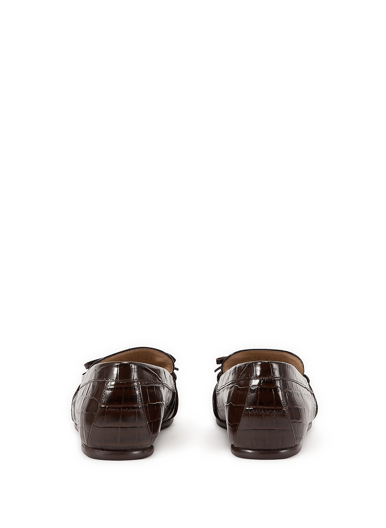 Mocassins Britt en cuir effet crocodile STUART WEITZMAN Marron