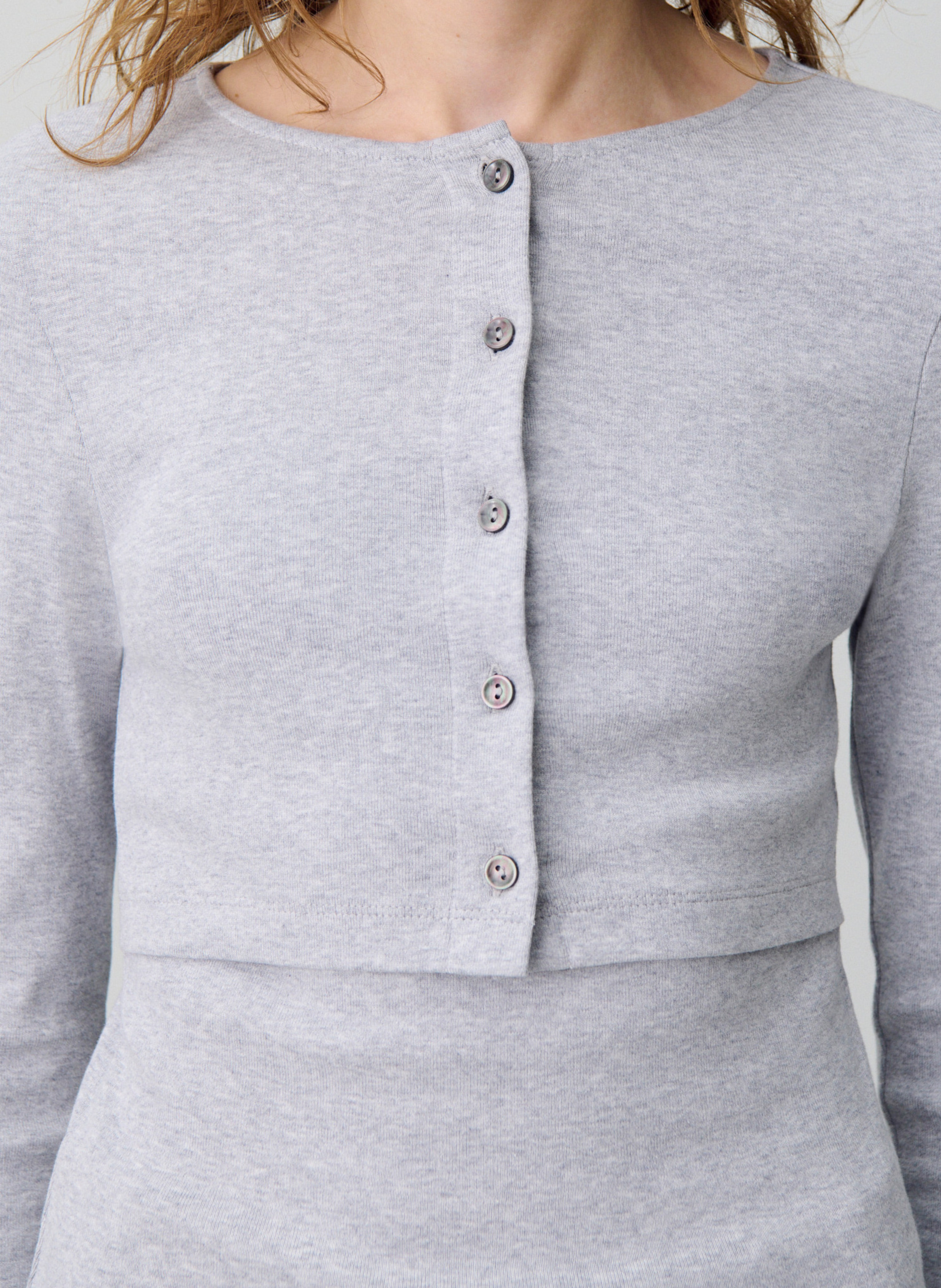 Set tee-shirt et cardigan en coton toel CLAUDIE PIERLOT Gris