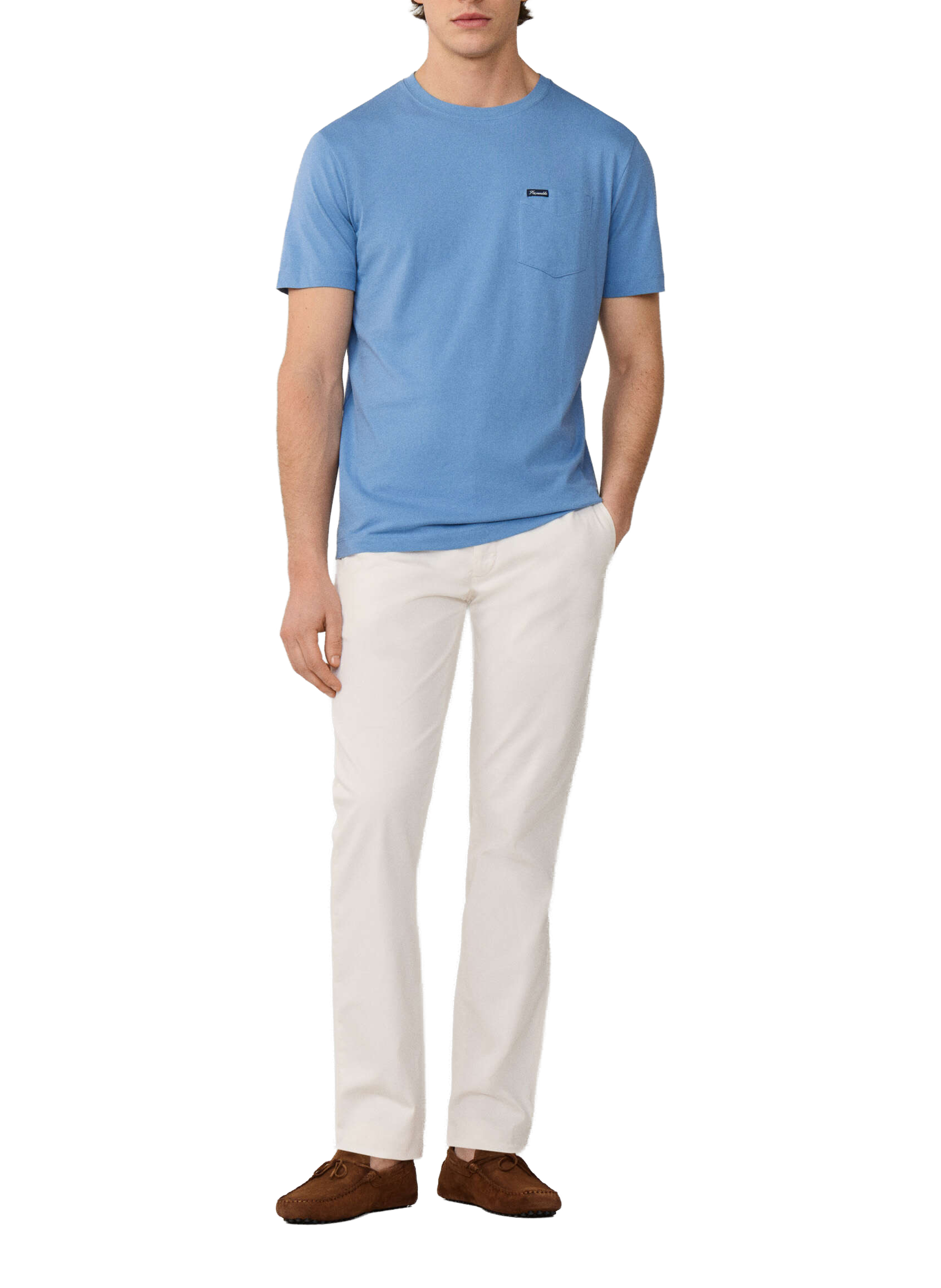 Classic Cotton T-Shirt FACONNABLE Blue