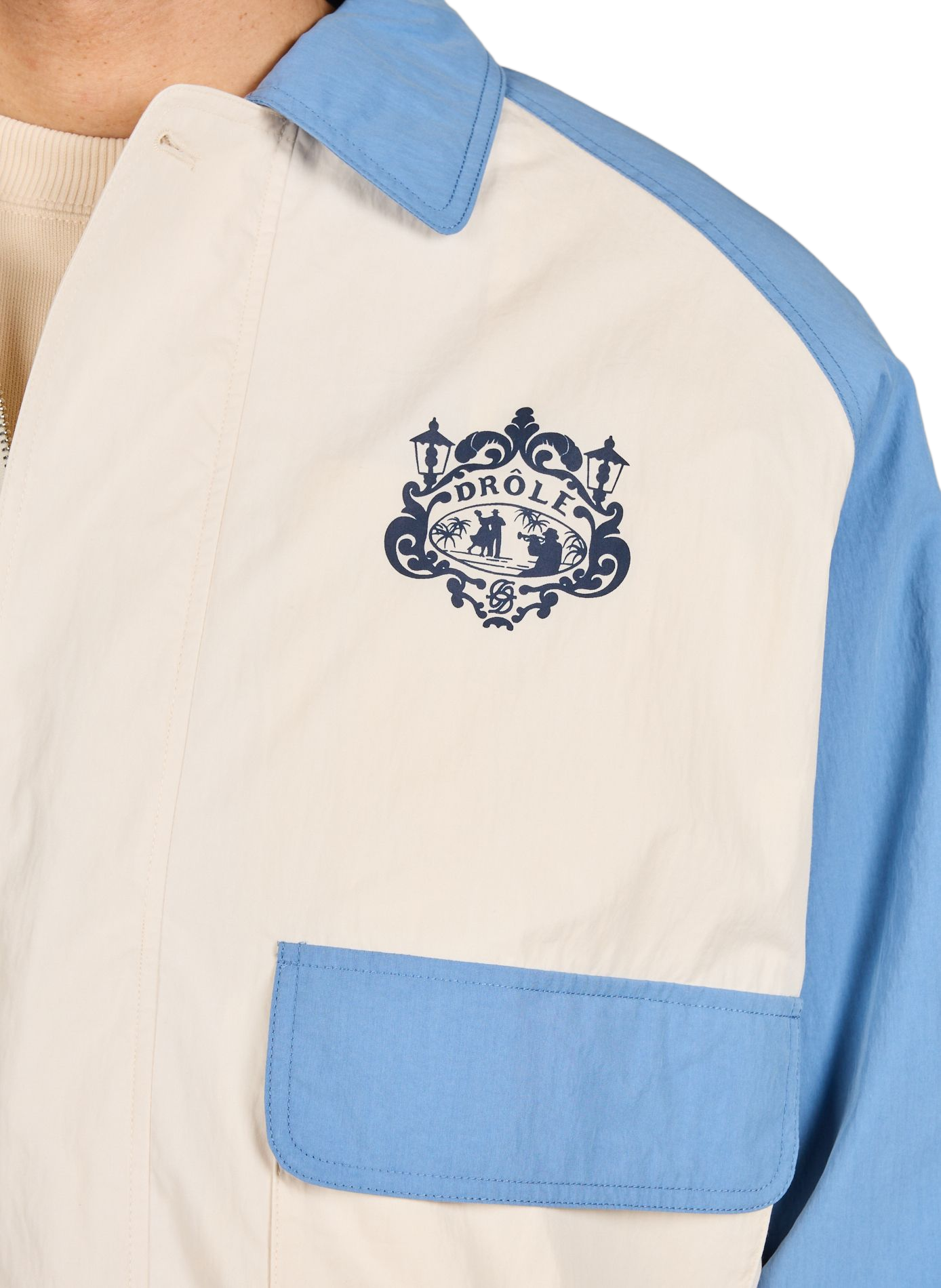 Straight jacket with classic printed collar DROLE DE MONSIEUR Beige