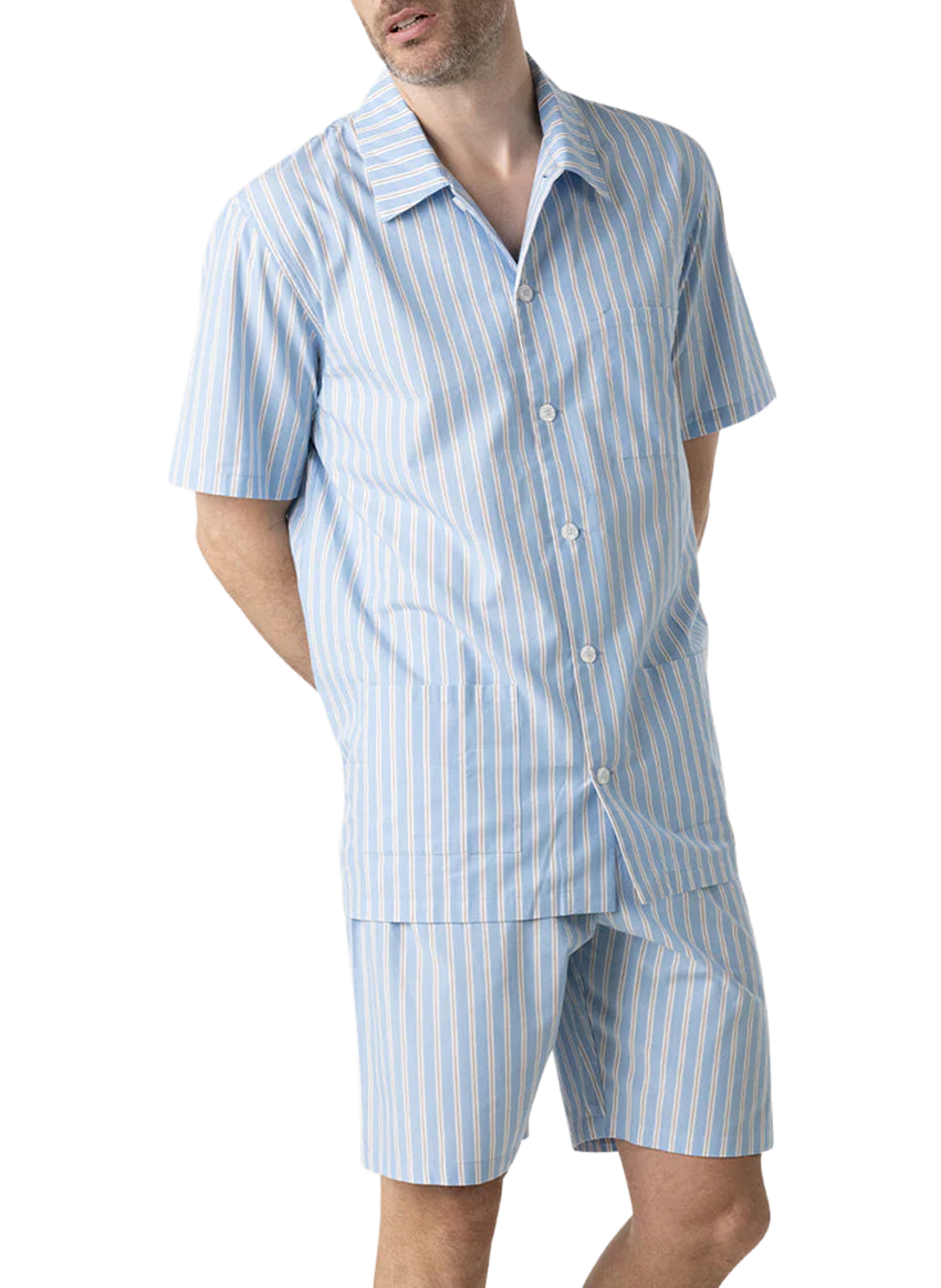 Ensemble de pyjama court rayé EMINENCE Blue