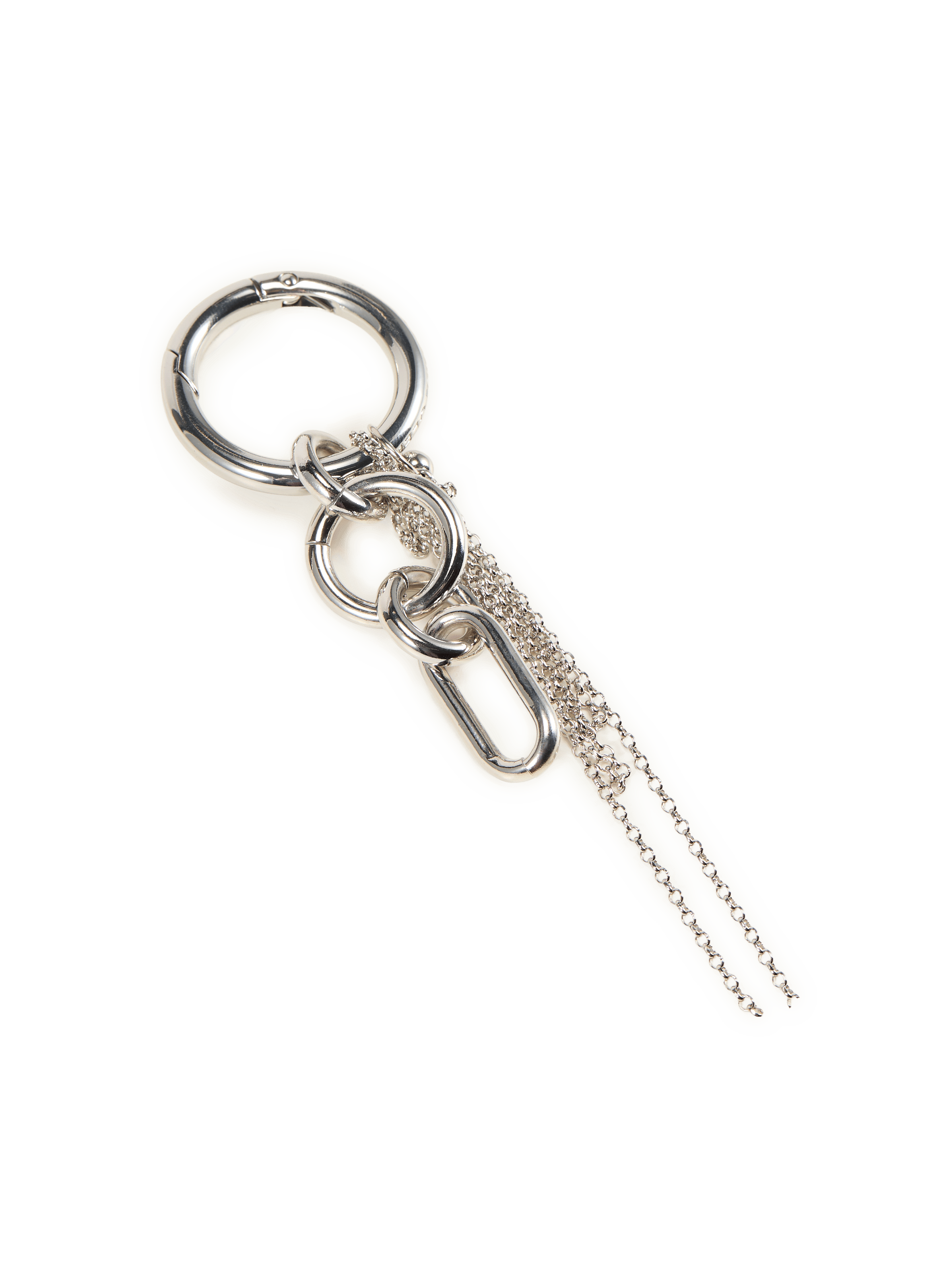 Portachiavi Troy con anelli e catene JUSTINE CLENQUET Argento