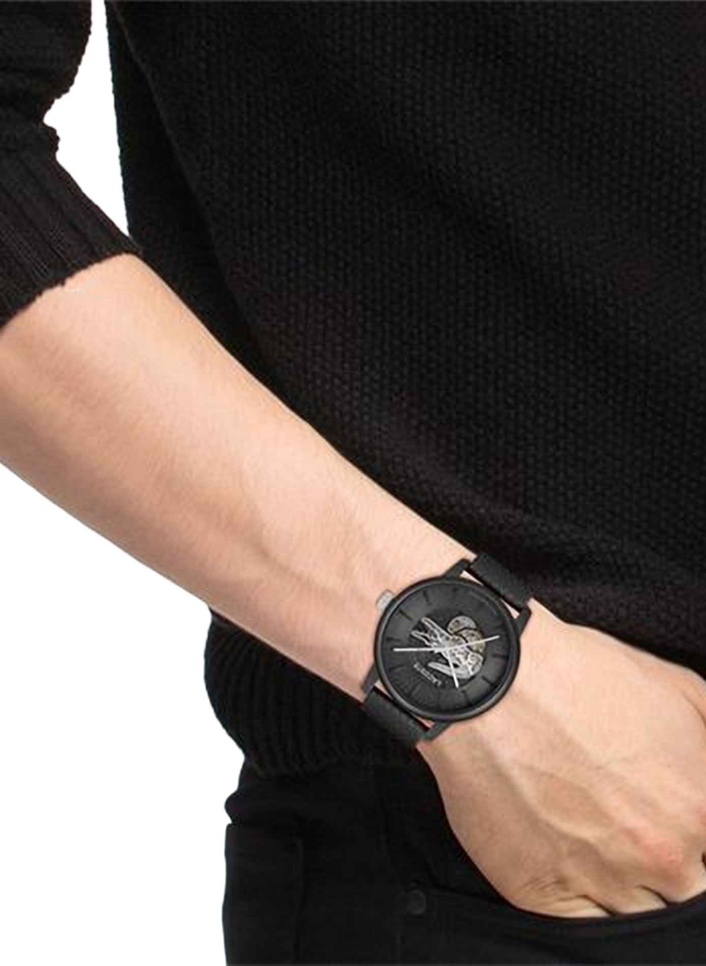 Montre automatique Lacoste.12.12 en cuir LACOSTE MONTRES Noir