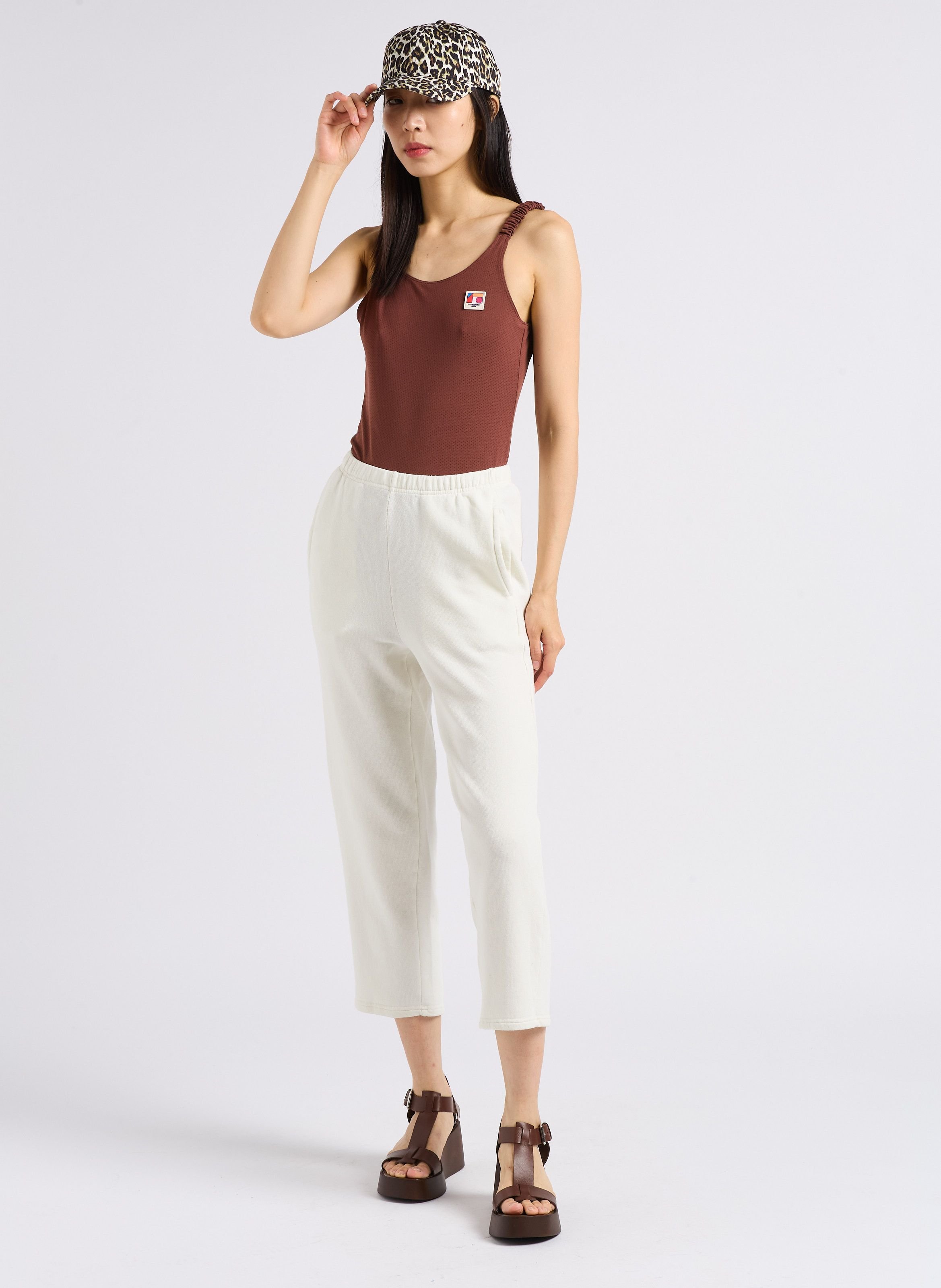 Sandales compensées en cuir estelle JONAK Marron