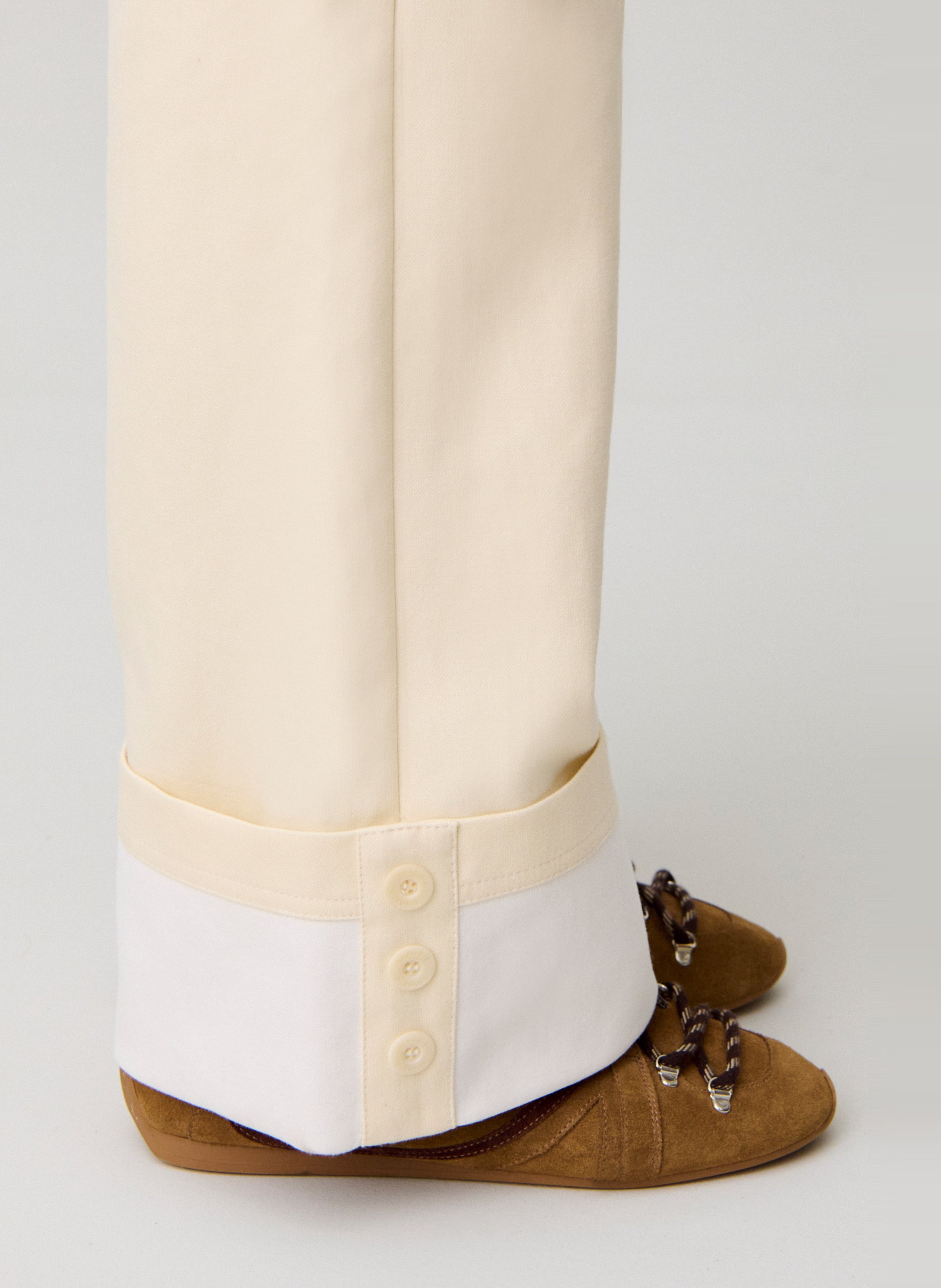 Jean droit en coton CLAUDIE PIERLOT Beige