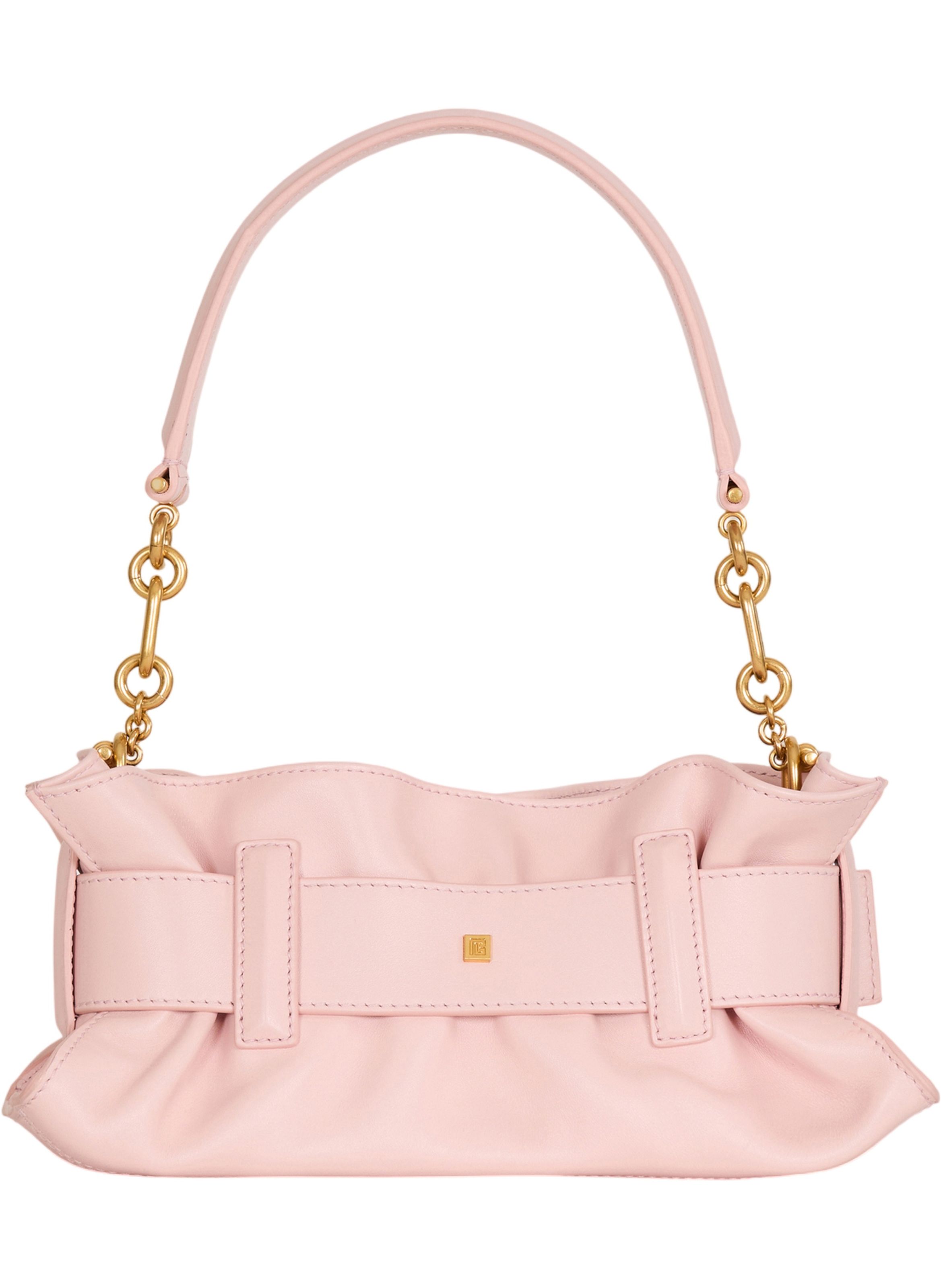Sac anthem mini en cuir lisse BALMAIN Rose