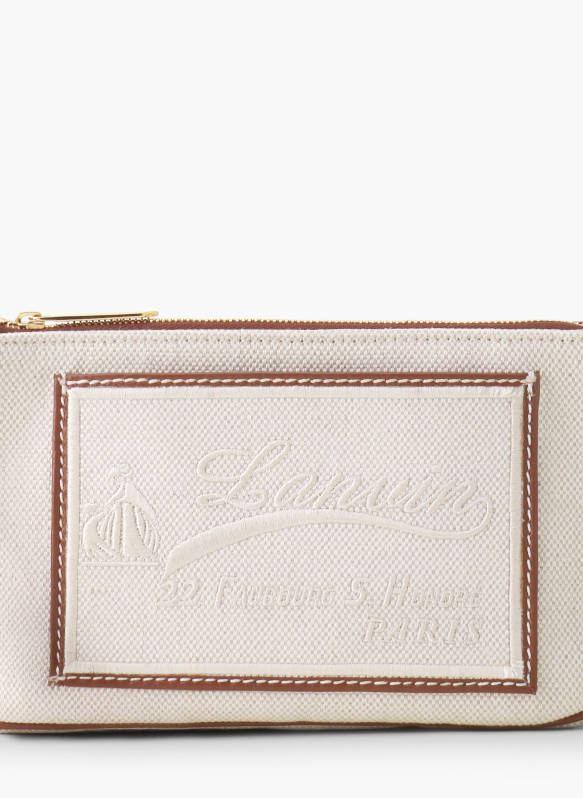 Compagnon pochette en canvas LANVIN Beige