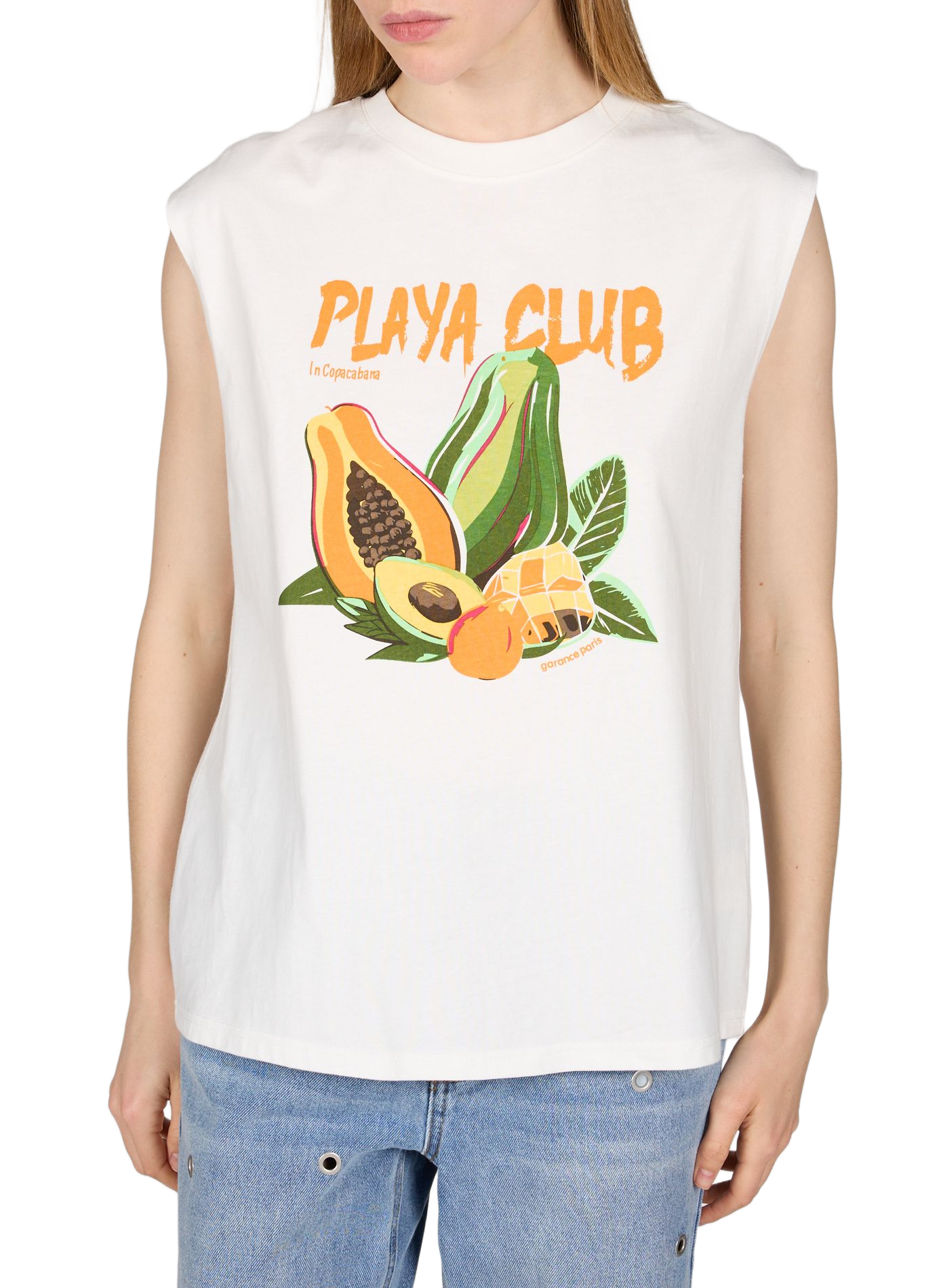 Playa cotton tank top GARANCE White