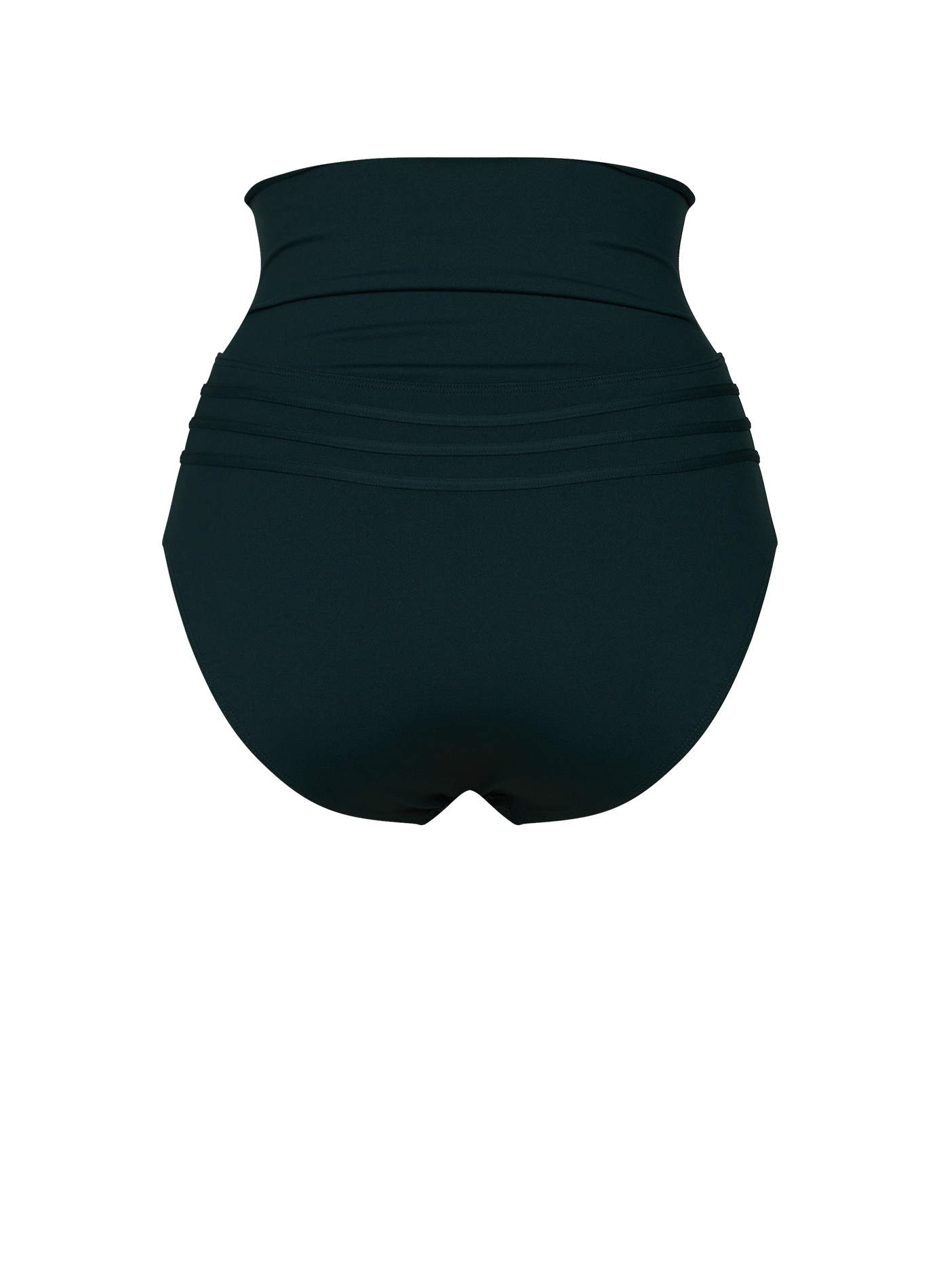 High-waisted bikini bottoms with structured bands D NU D Green