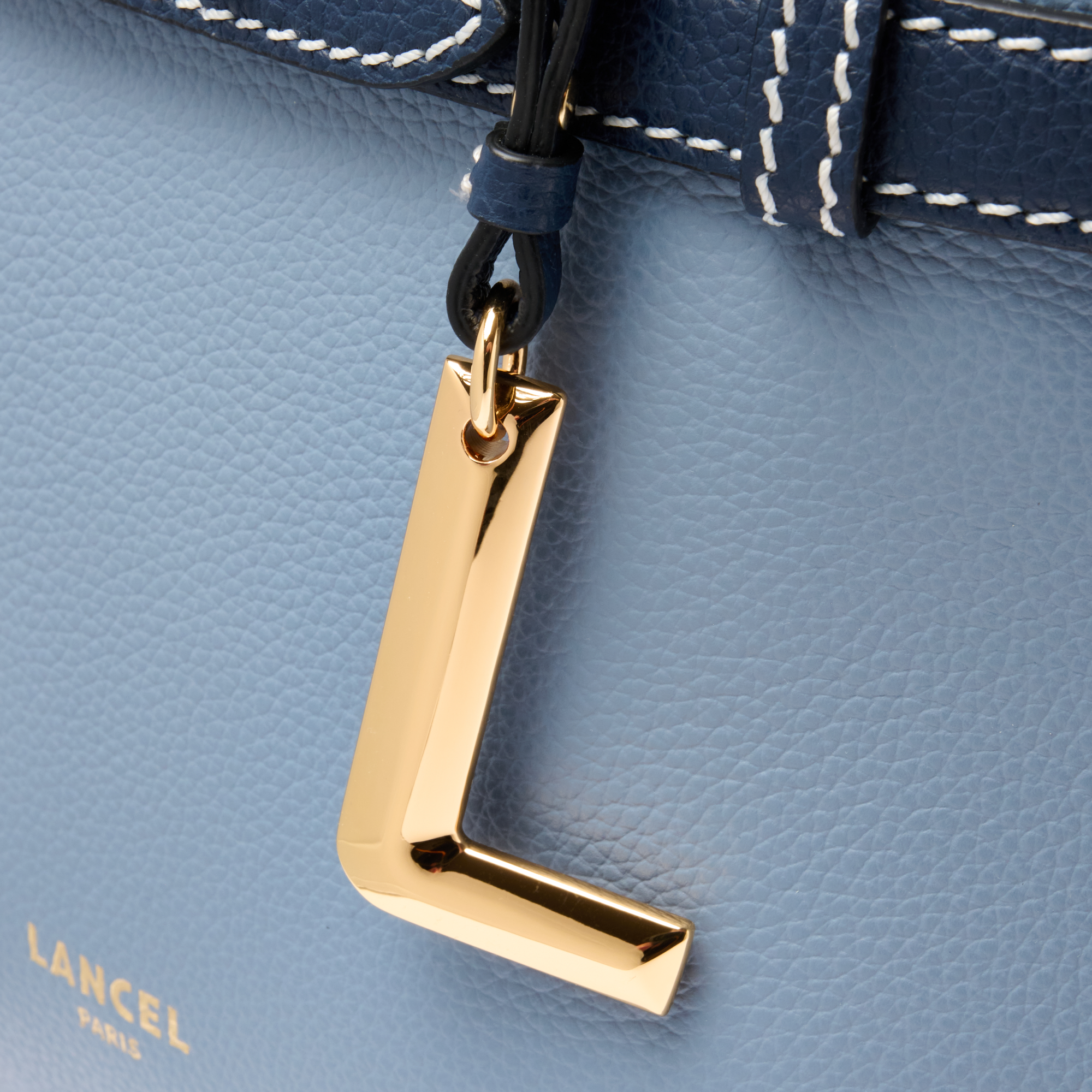 Sac carryall zippé s faubourg de lancel en cuir LANCEL Bleu