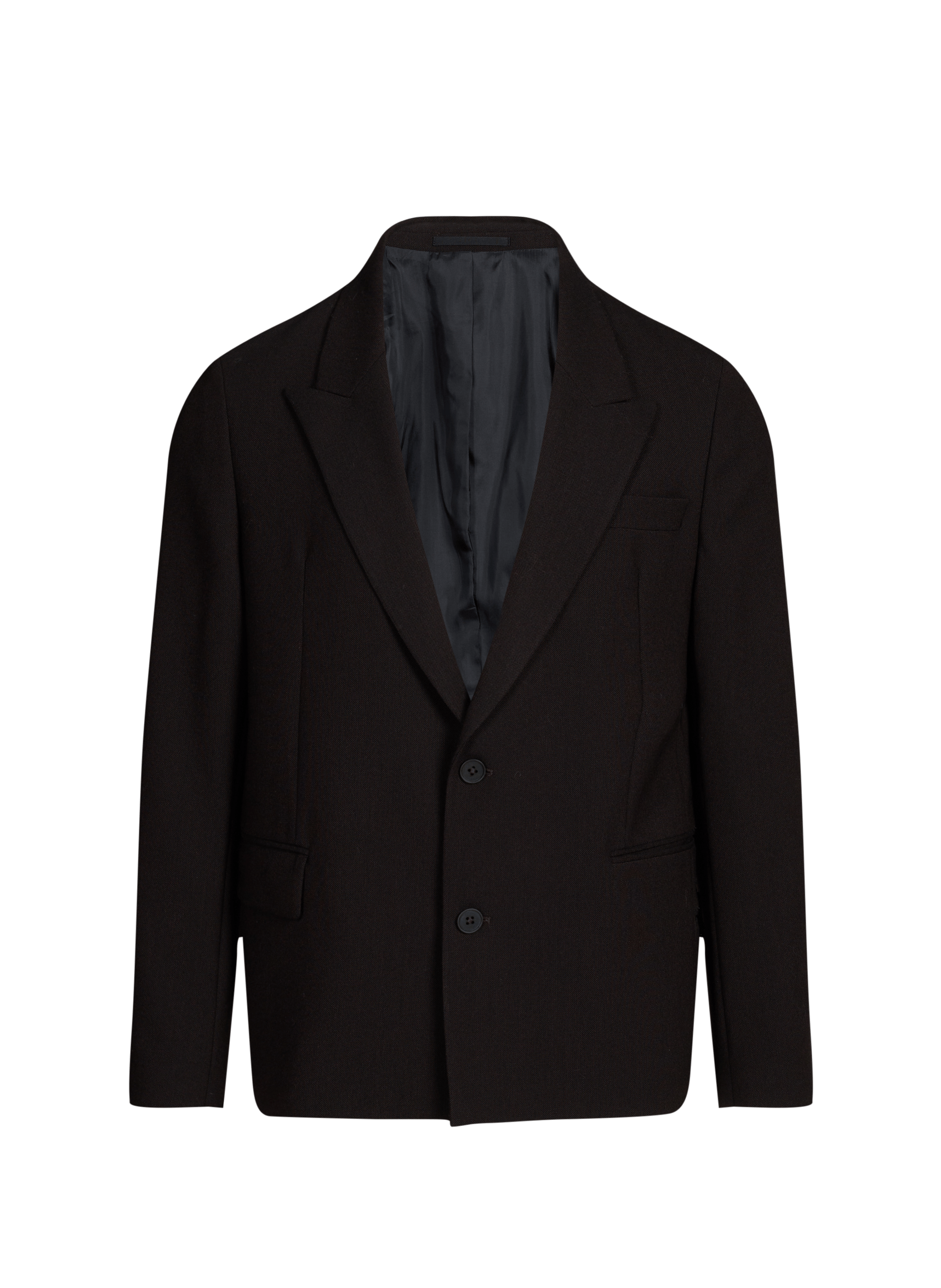 Veste de costume droite unie en laine vierge SAISON 1865 Marrón