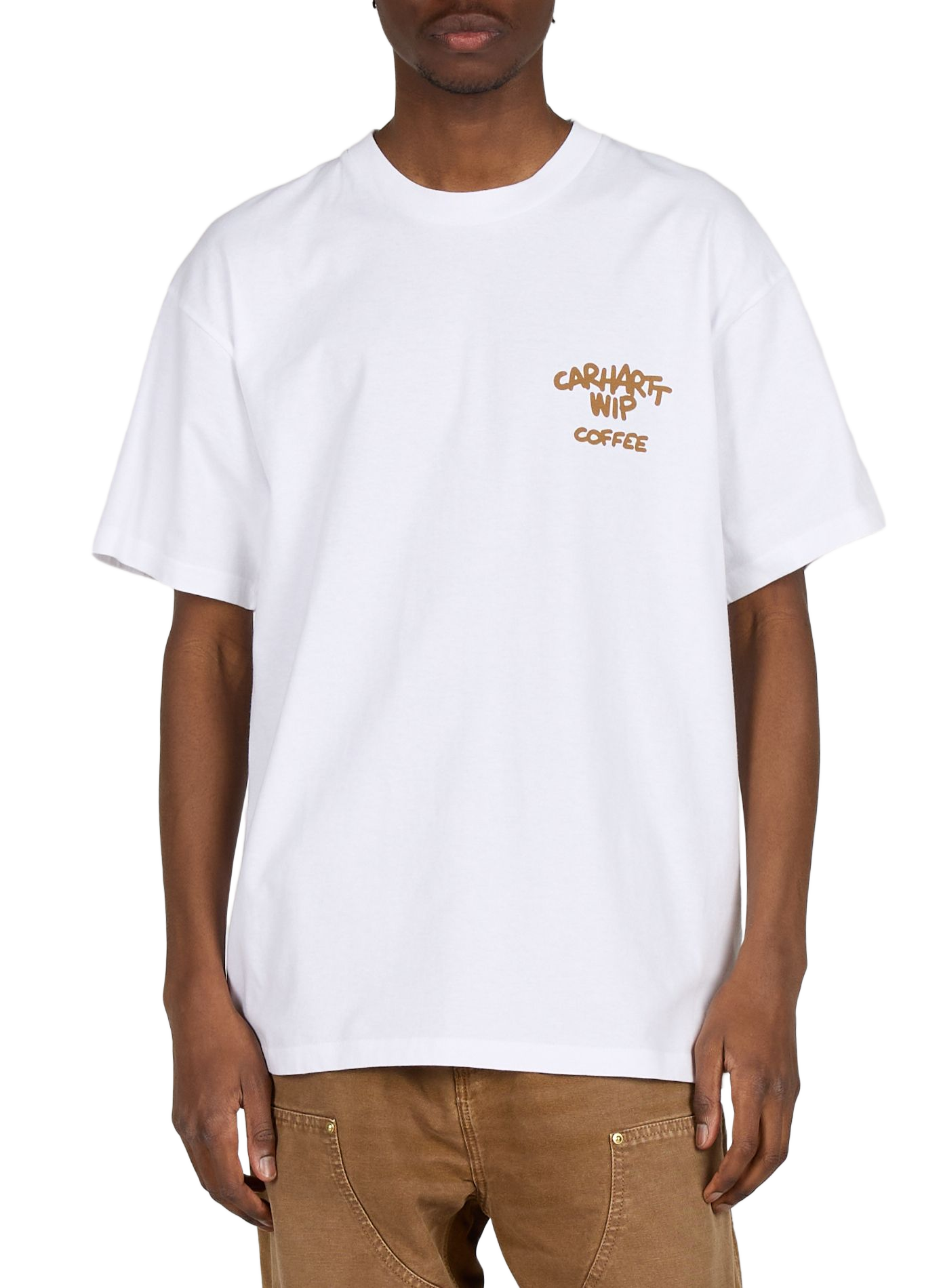 Bedrukt T-shirt met korte mouwen van katoen. CARHARTT WIP Wit