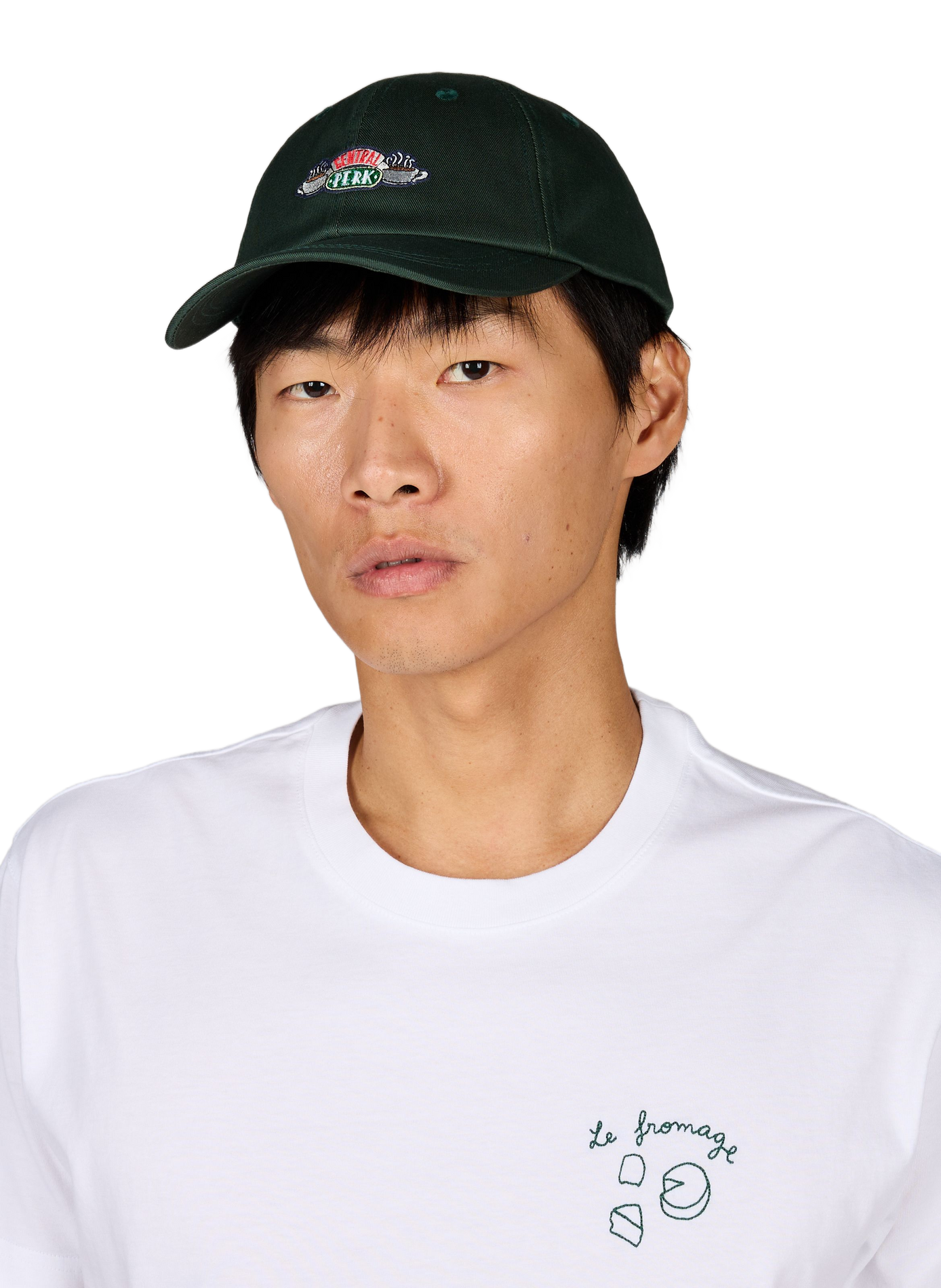 Pet of muts met geborduurd Central Perk-logo van katoen MAISON LABICHE Groen