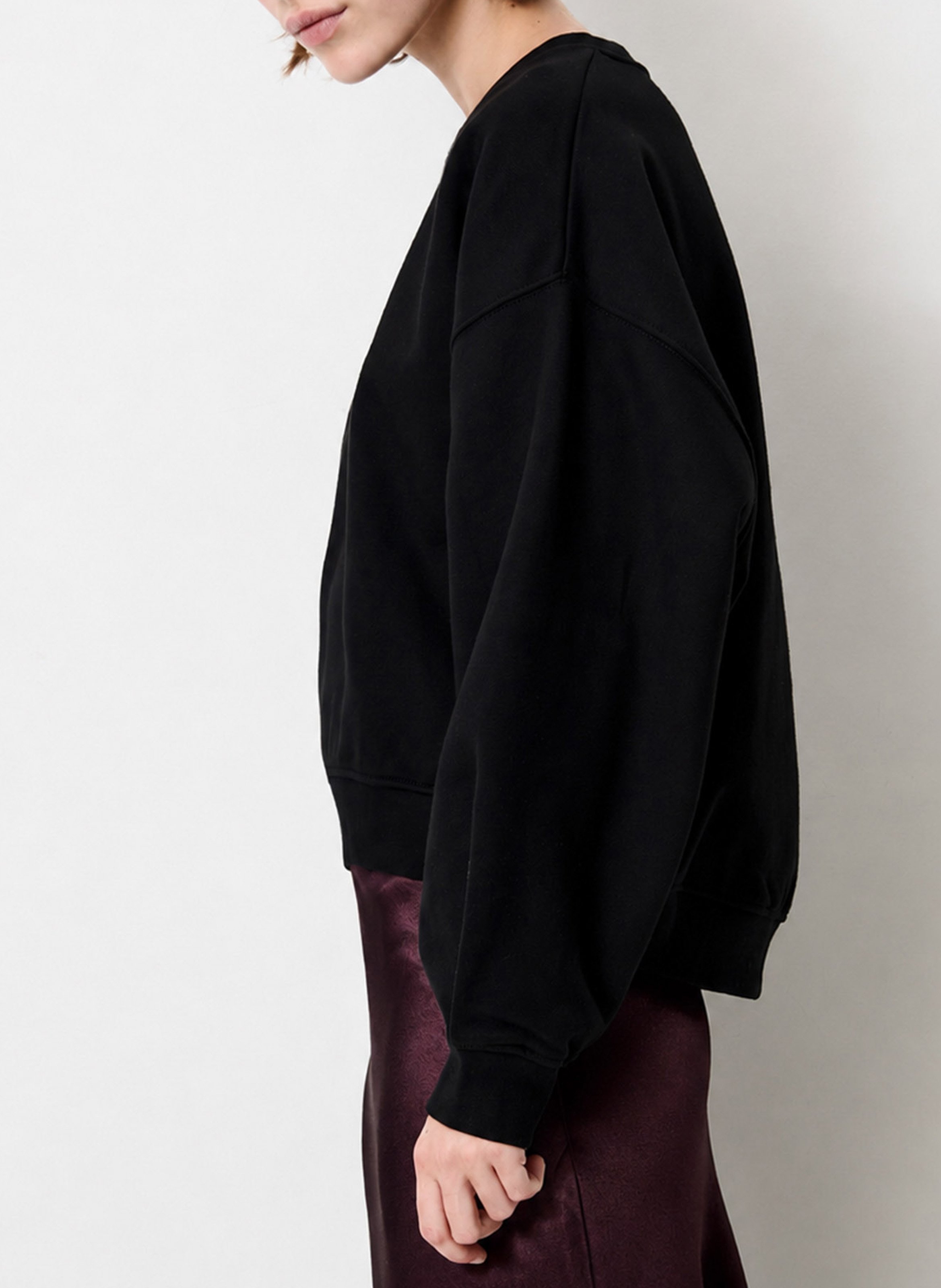 Sweat col rond en coton inea SESSUN Noir