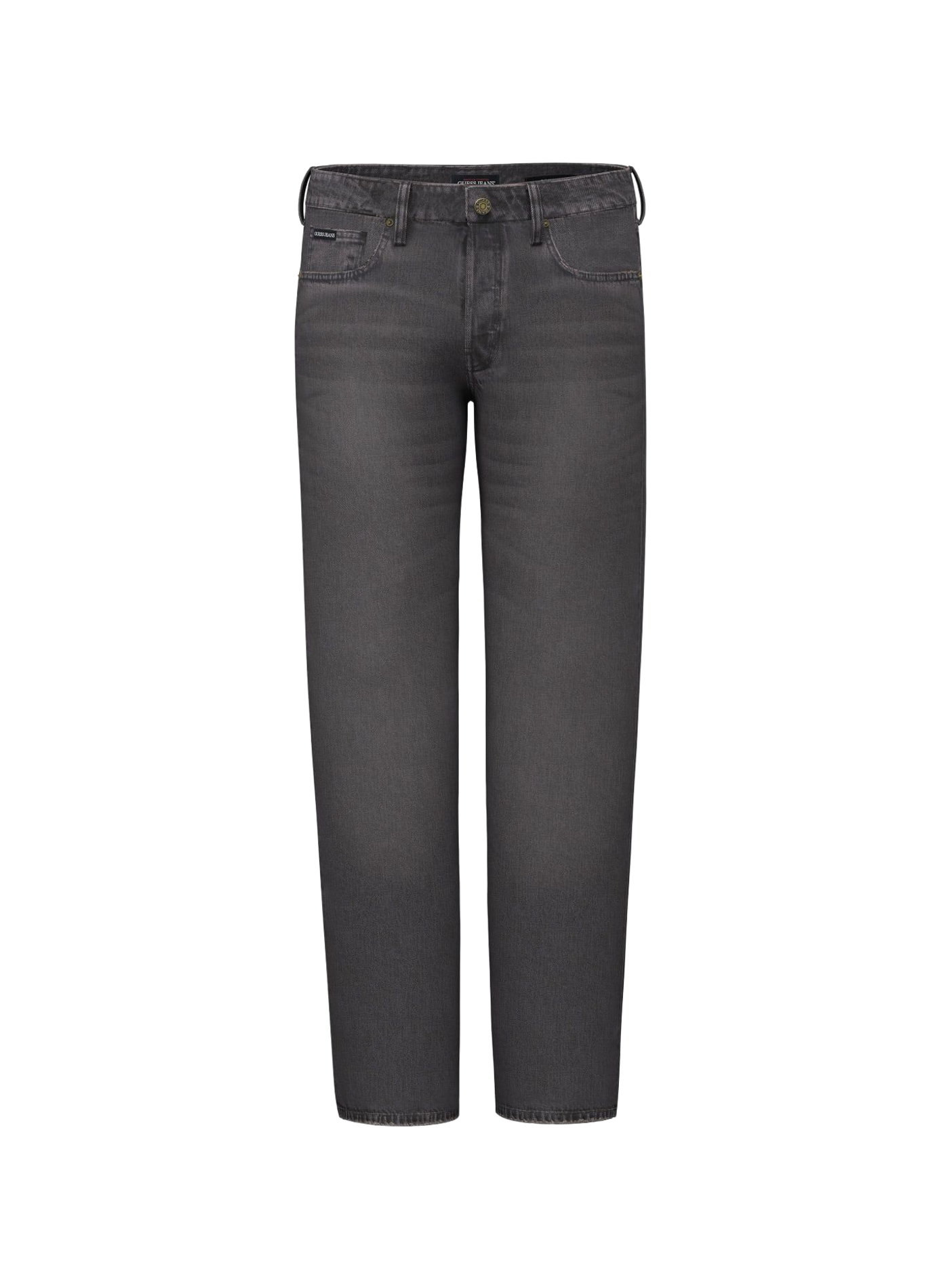 Straight-leg cotton-blend jeans GUESS Black