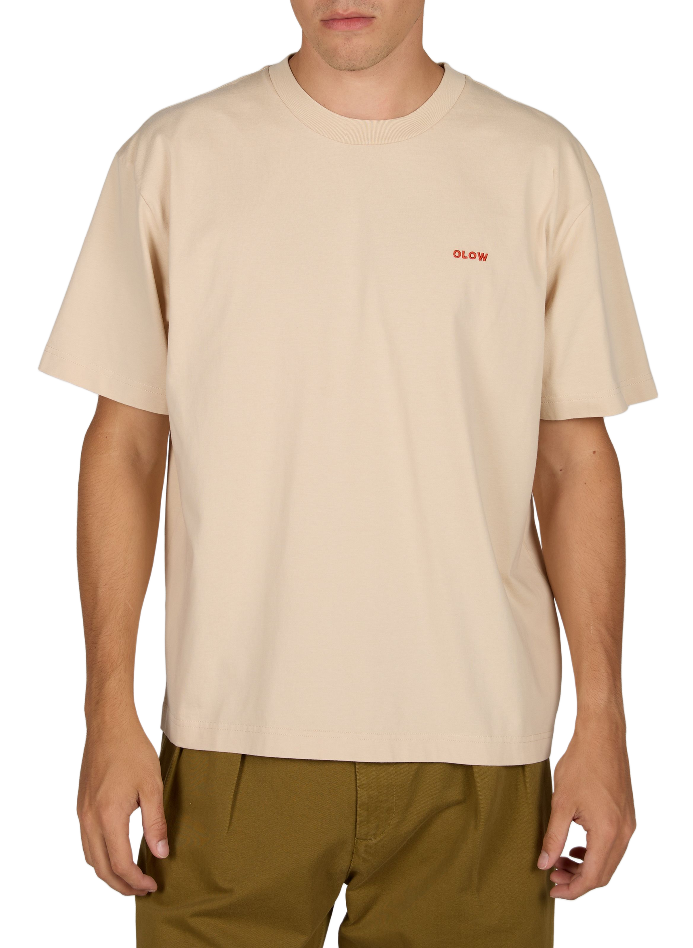 Creative Studio oversized cotton crew-neck T-shirt OLOW Beige