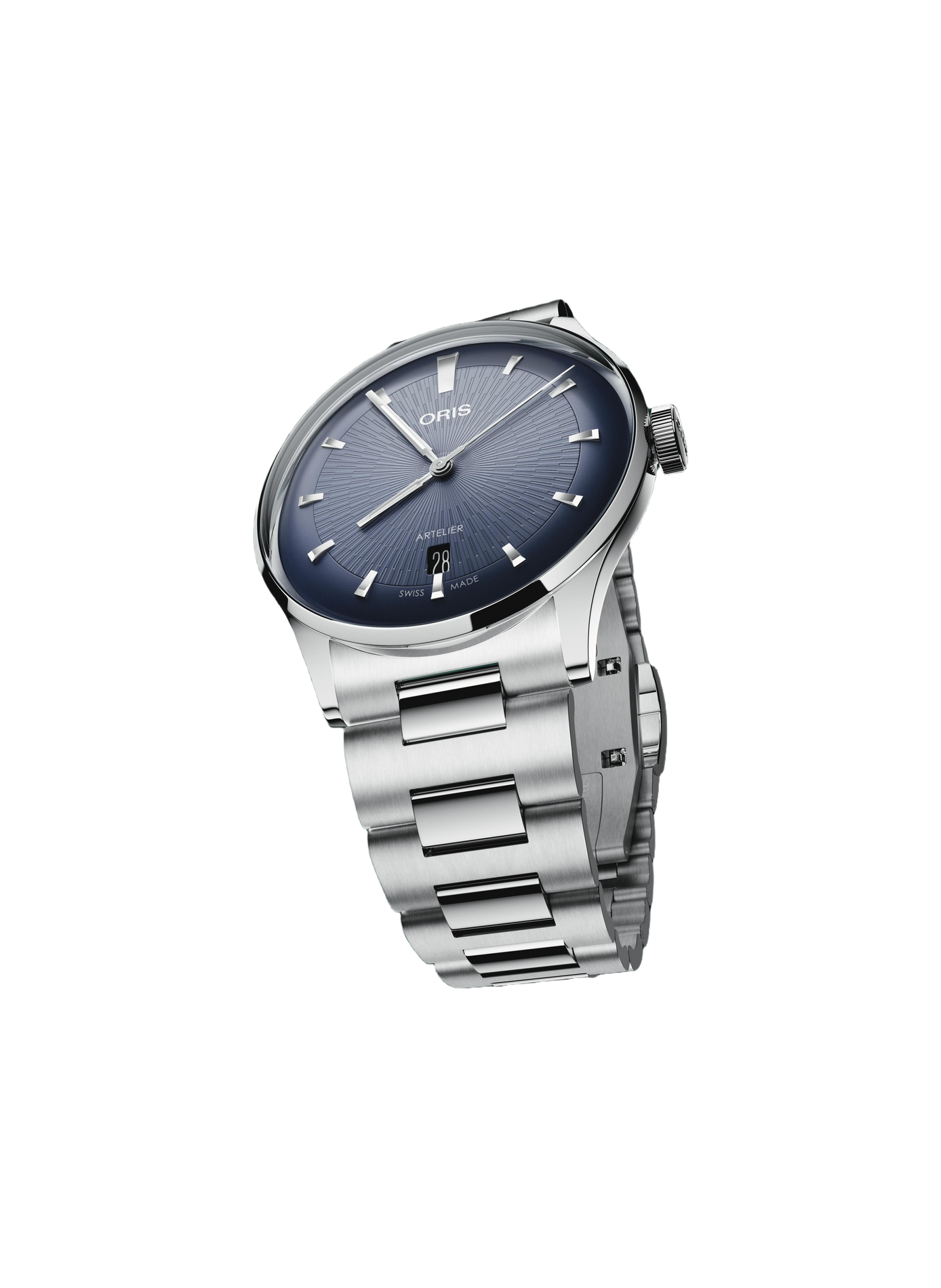 Montre automatique Oris Artelier Date en acier inoxydable ORIS Bleu