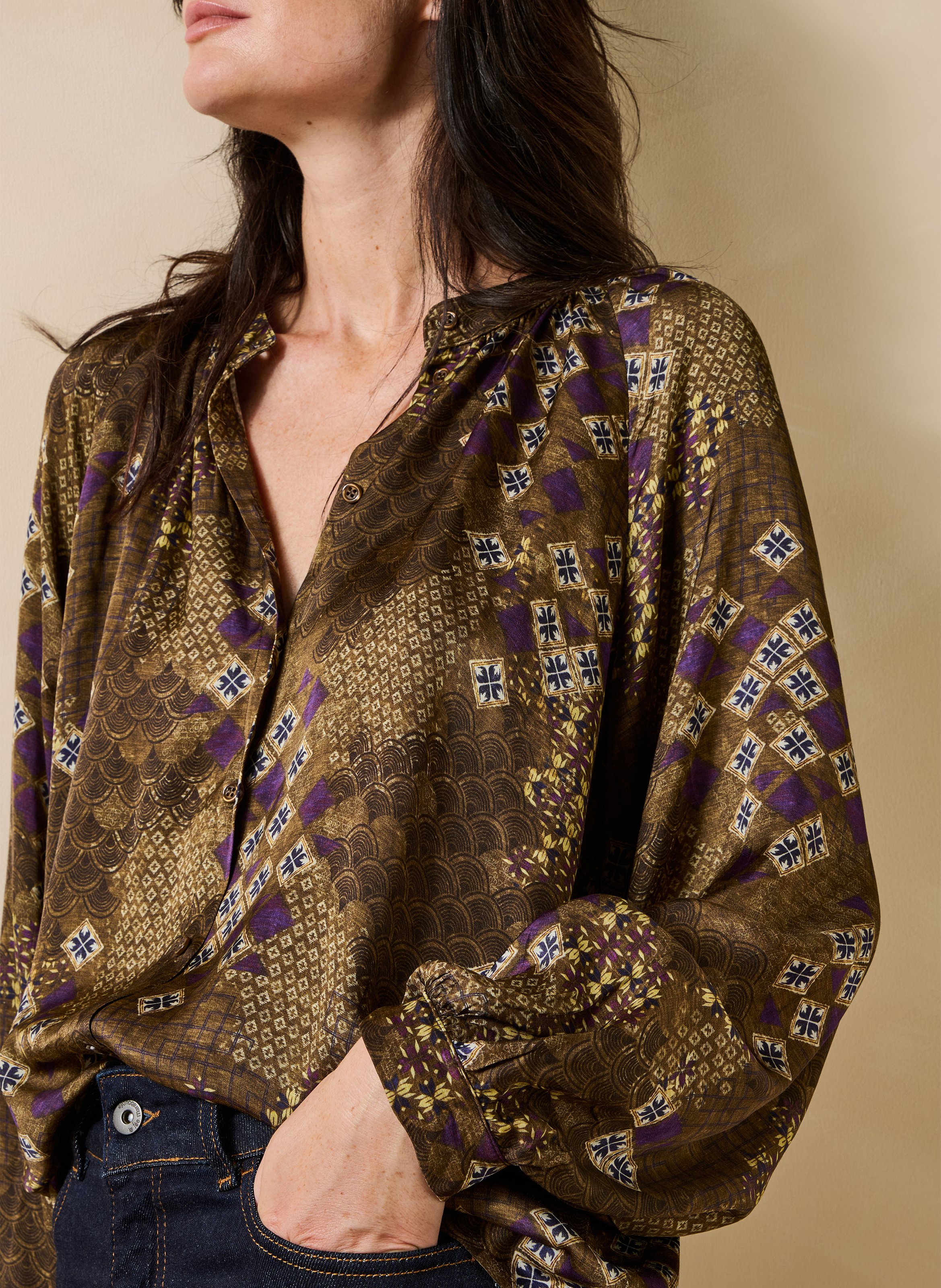 Shirt met ronde hals LA FEE MARABOUTEE Veelkleurig