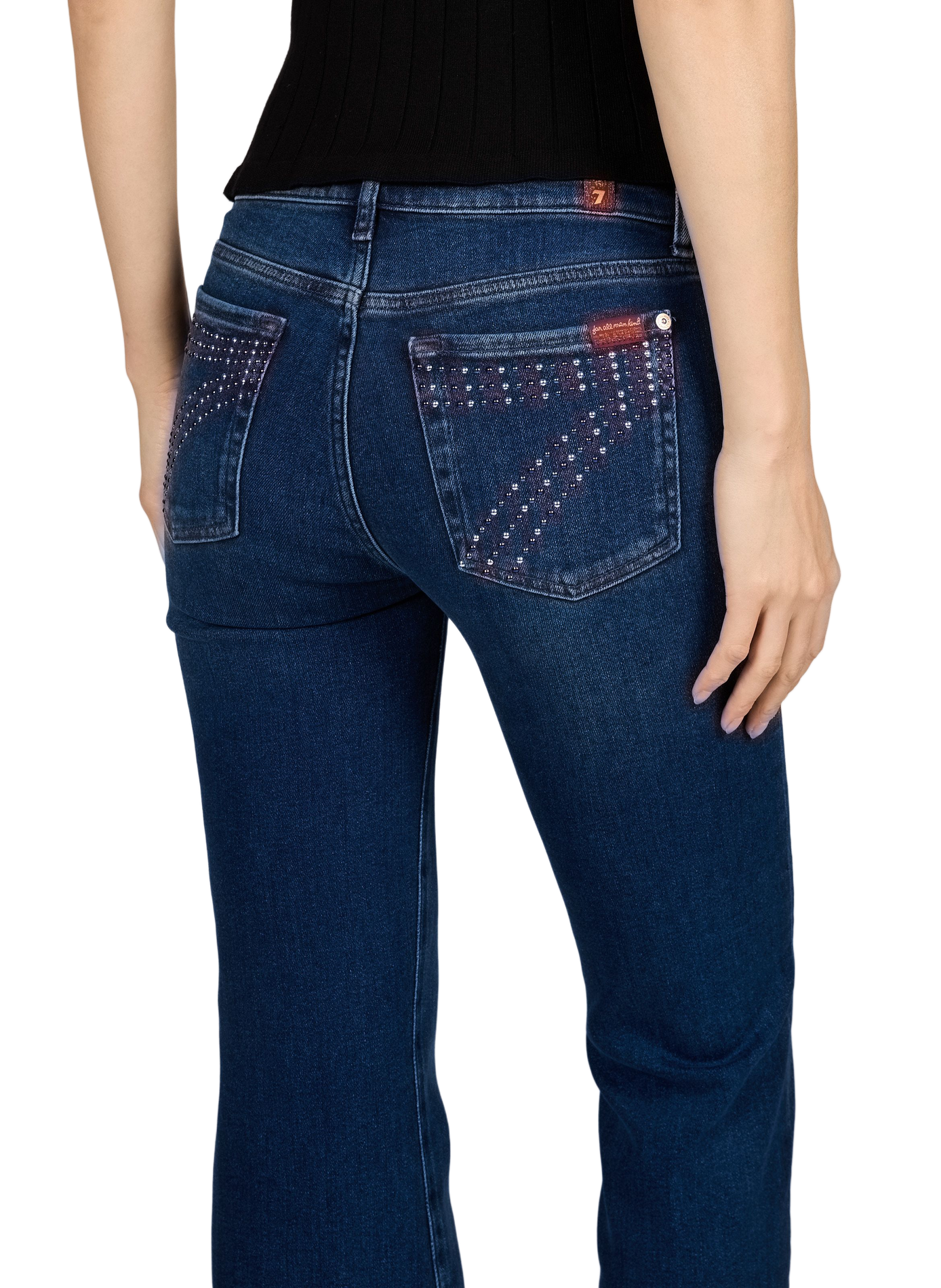 Slim-fit jeans Dojo in gemengd katoen 7 FOR ALL MANKIND Blauw