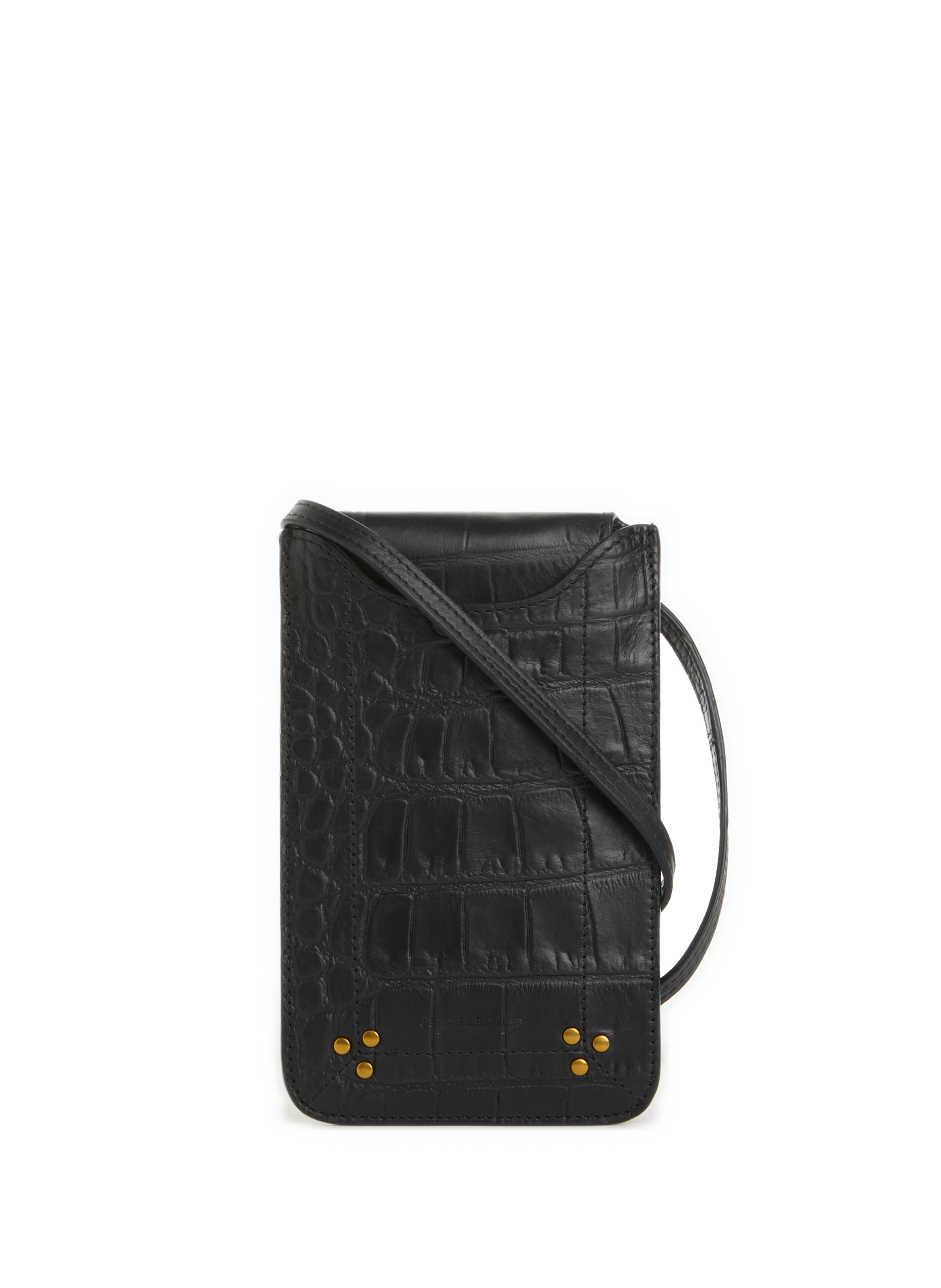 Étui pour téléphone en cuir JÉRÔME DREYFUSS Noir