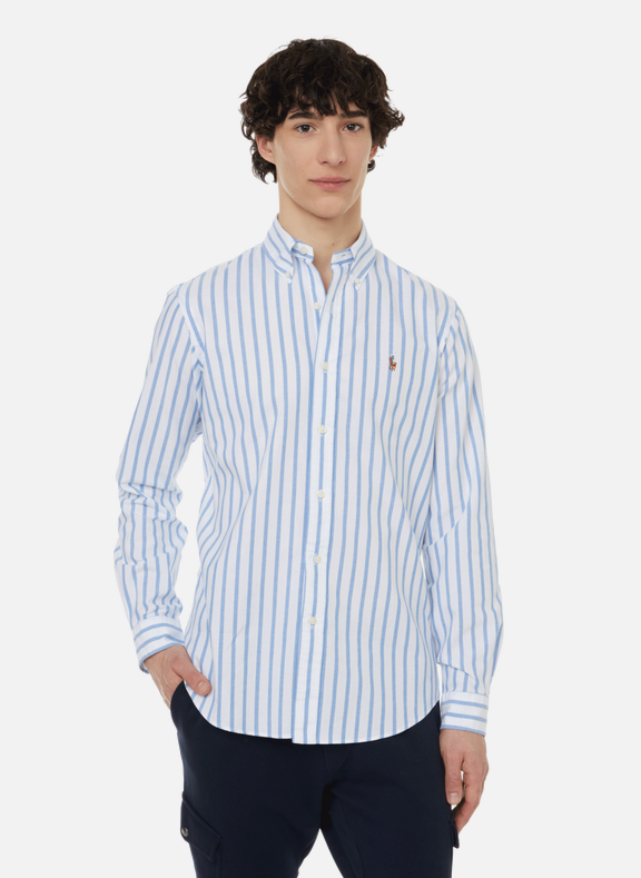 POLO RALPH LAUREN Straight striped cotton shirt Blue