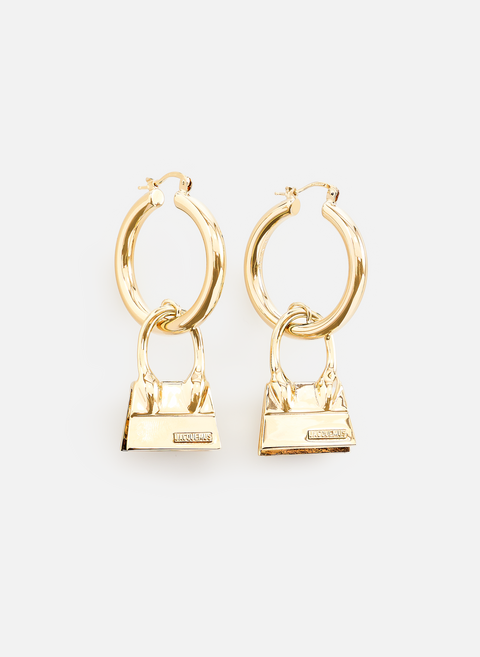 JACQUEMUS golden chiquito hoop earrings 