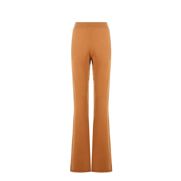 Pantalon flare en laine vierge et cachemire