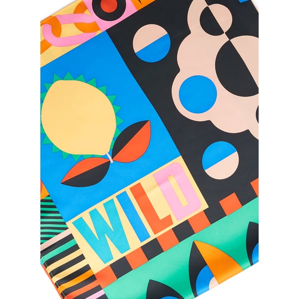 Foulard à imprimé géométrique