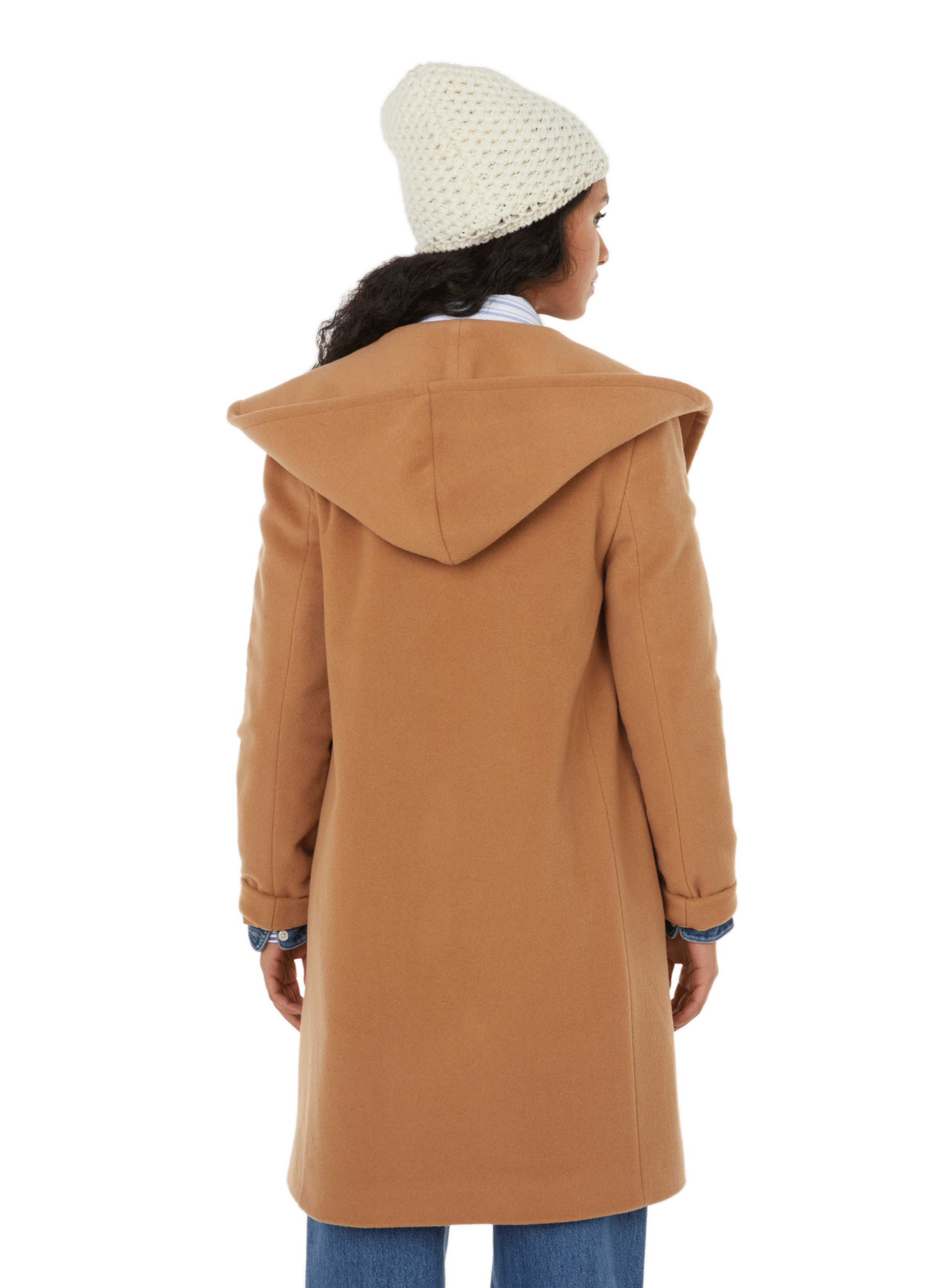 Manteau en laine mélangé THE SOCIAL SUNDAY Marron