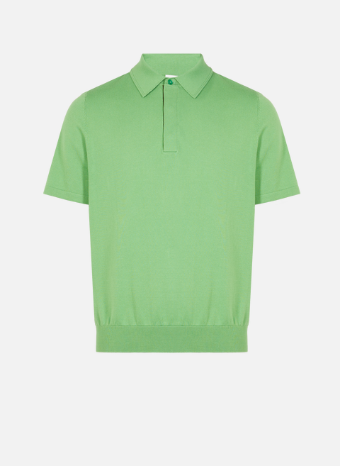 Plain cotton Polo shirt GreenPAUL SMITH 