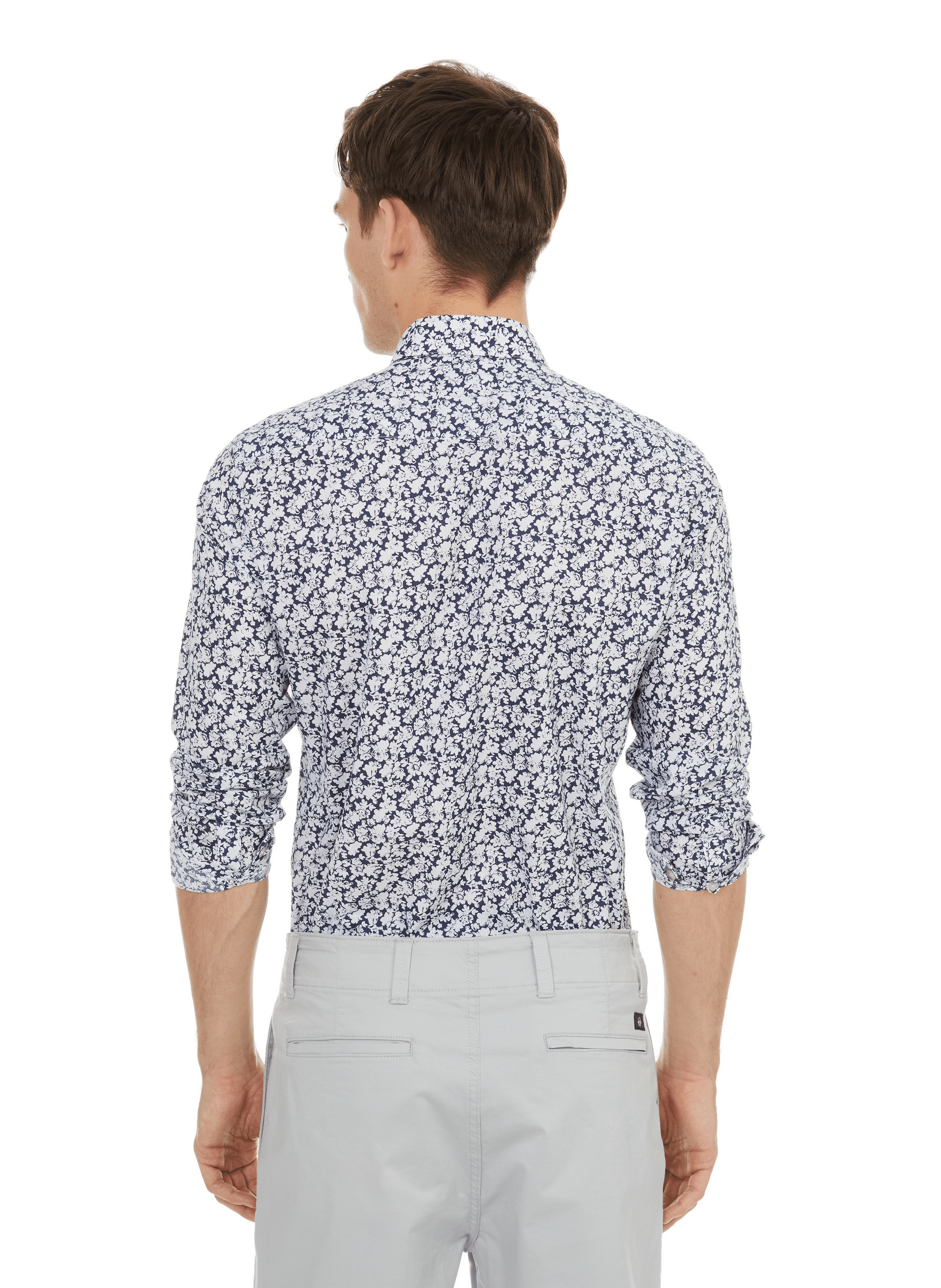 Printed cotton shirt AU PRINTEMPS PARIS Blue