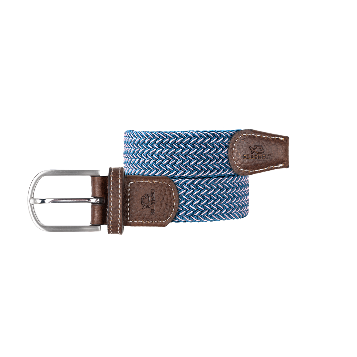 Ceinture tressée élastique multicolore BILLYBELT Bleu