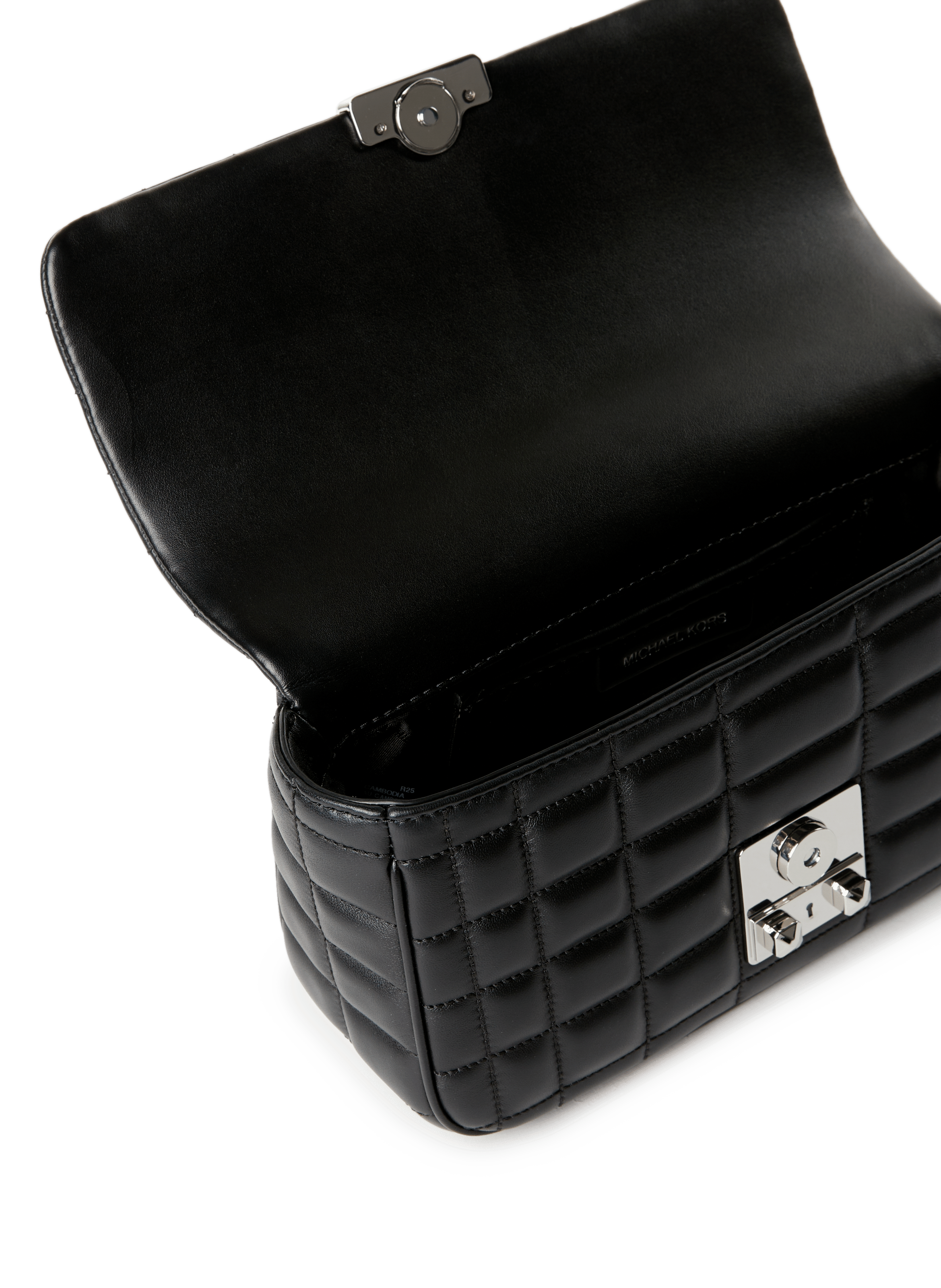 Sac à main matelassé en cuir Noir