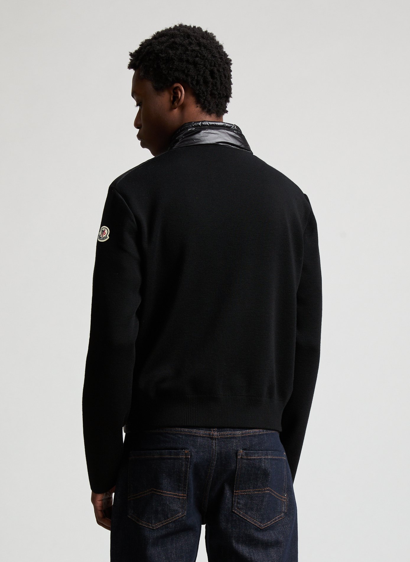 Quilted straight cardigan MONCLER Black