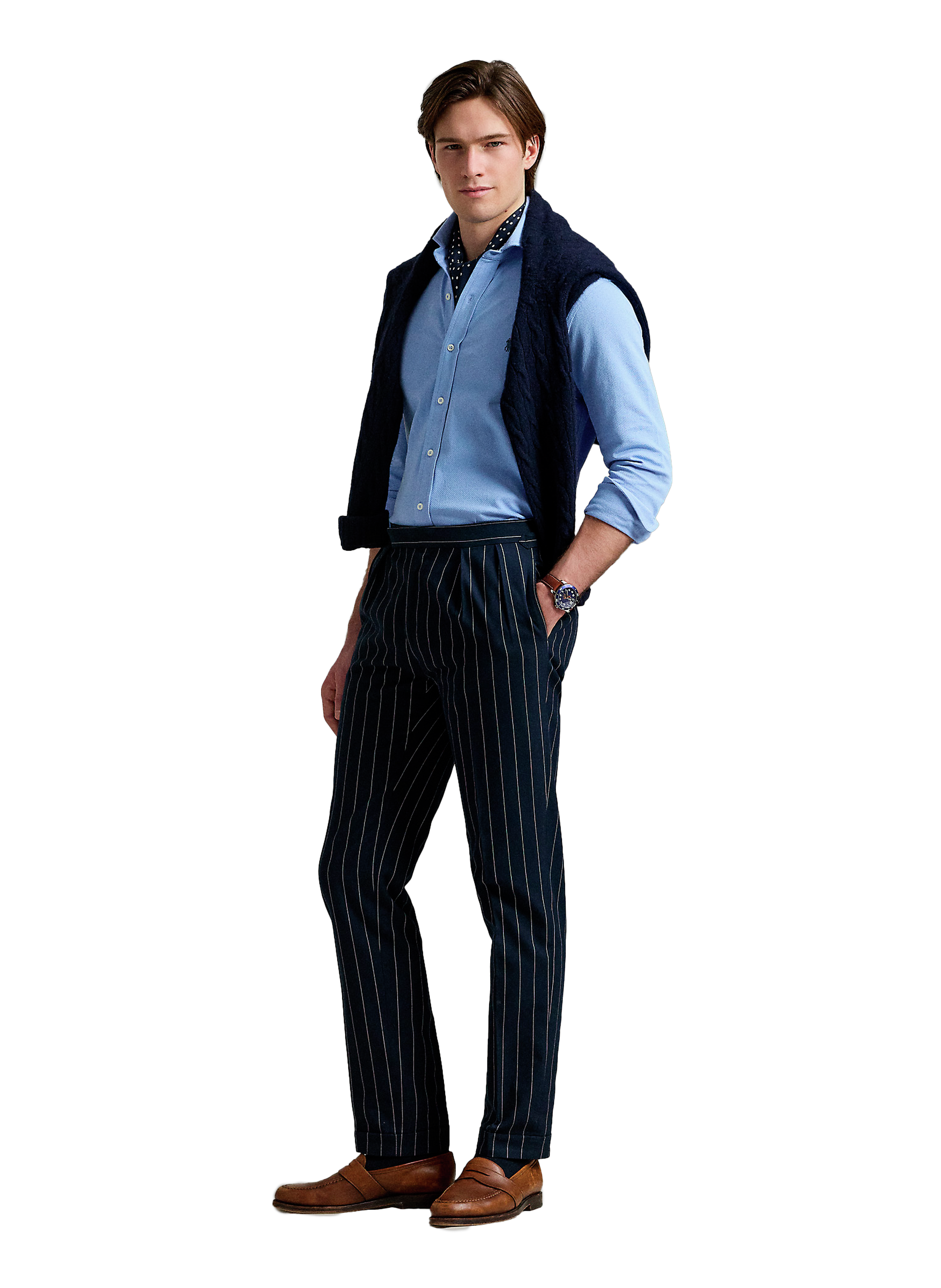 Chemise slim en coton  POLO RALPH LAUREN Bleu