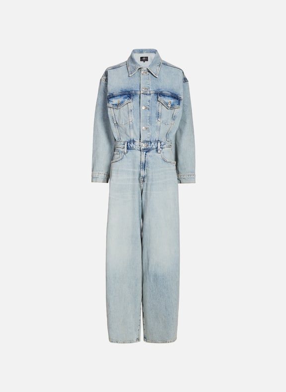 Combinaison en denim de coton  7 FOR ALL MANKIND Combinaison en denim de coton  7 FOR ALL MANKIND