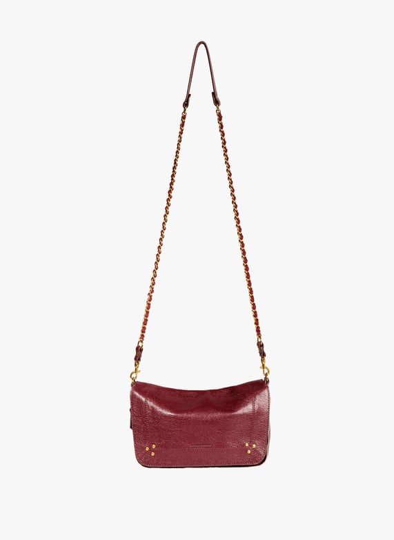 Sac à bandoulière en cuir Bobi  | Rouge by JÉRÔME DREYFUSS Sac à bandoulière en cuir Bobi  Rouge
