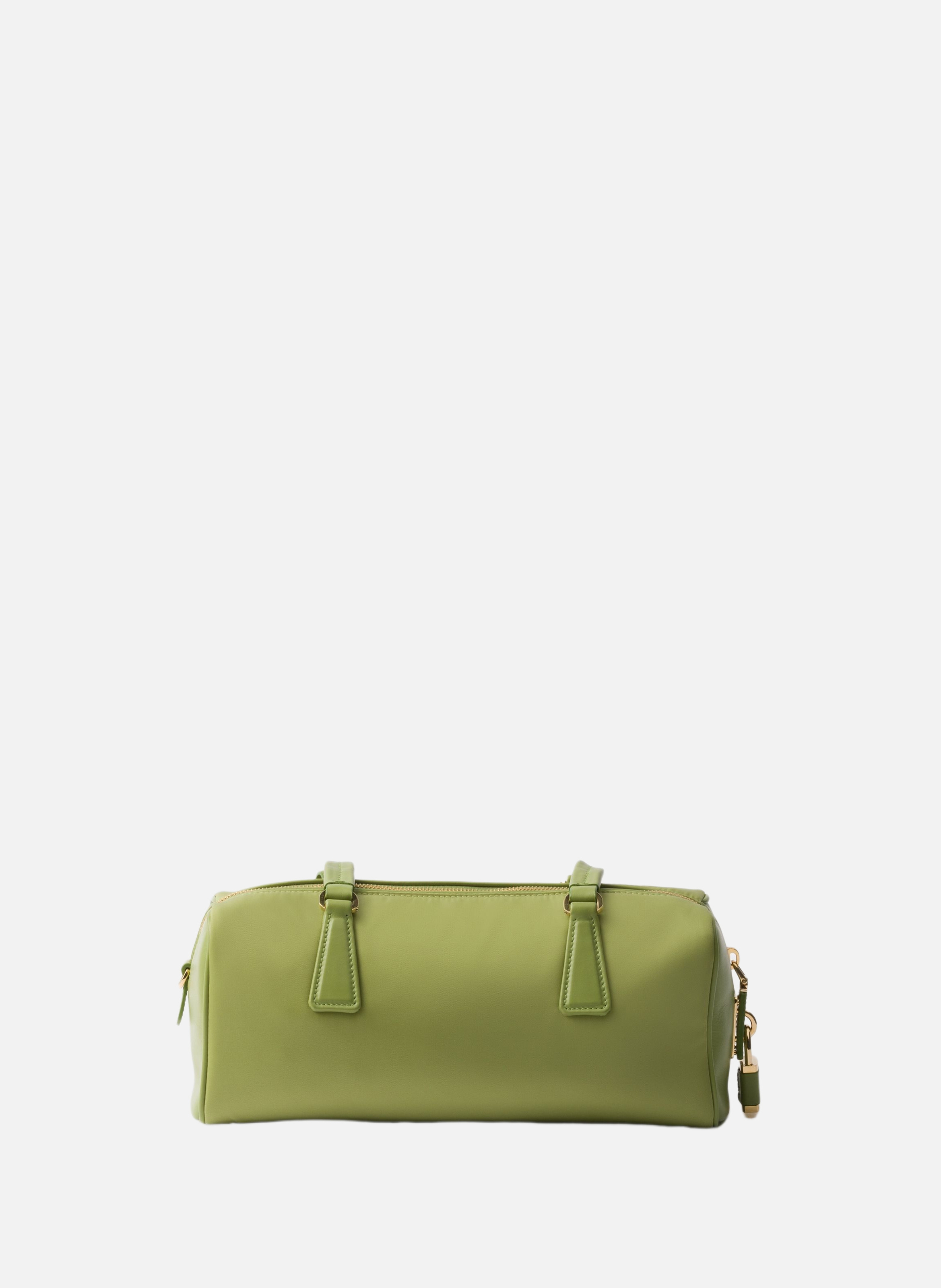 Sac à main en re-nylon et cuir avec cadenas PRADA Vert