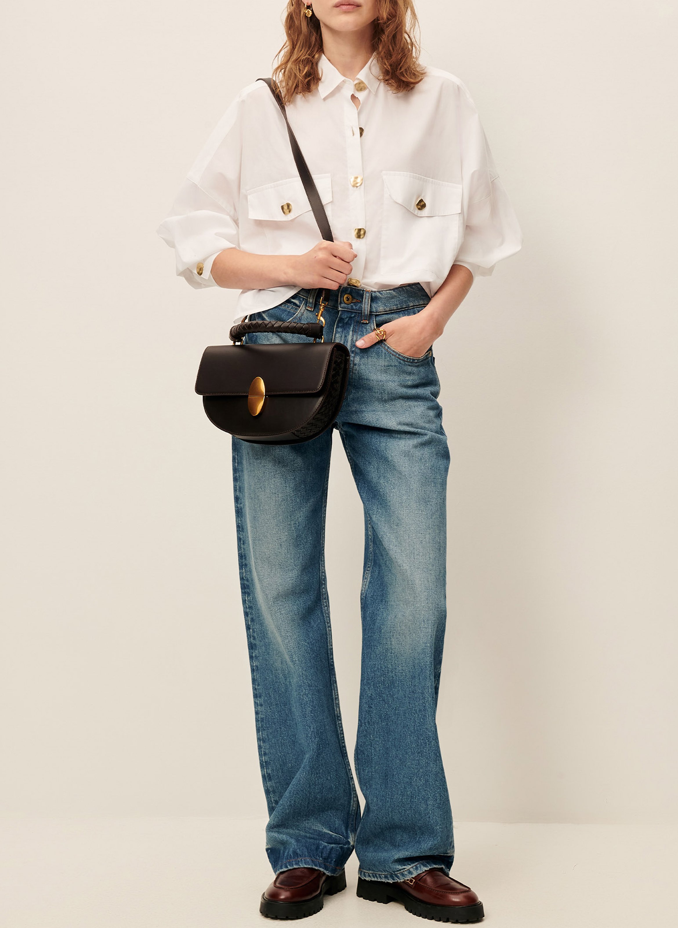 Chemise col classique en coton balanca SESSUN Blanc